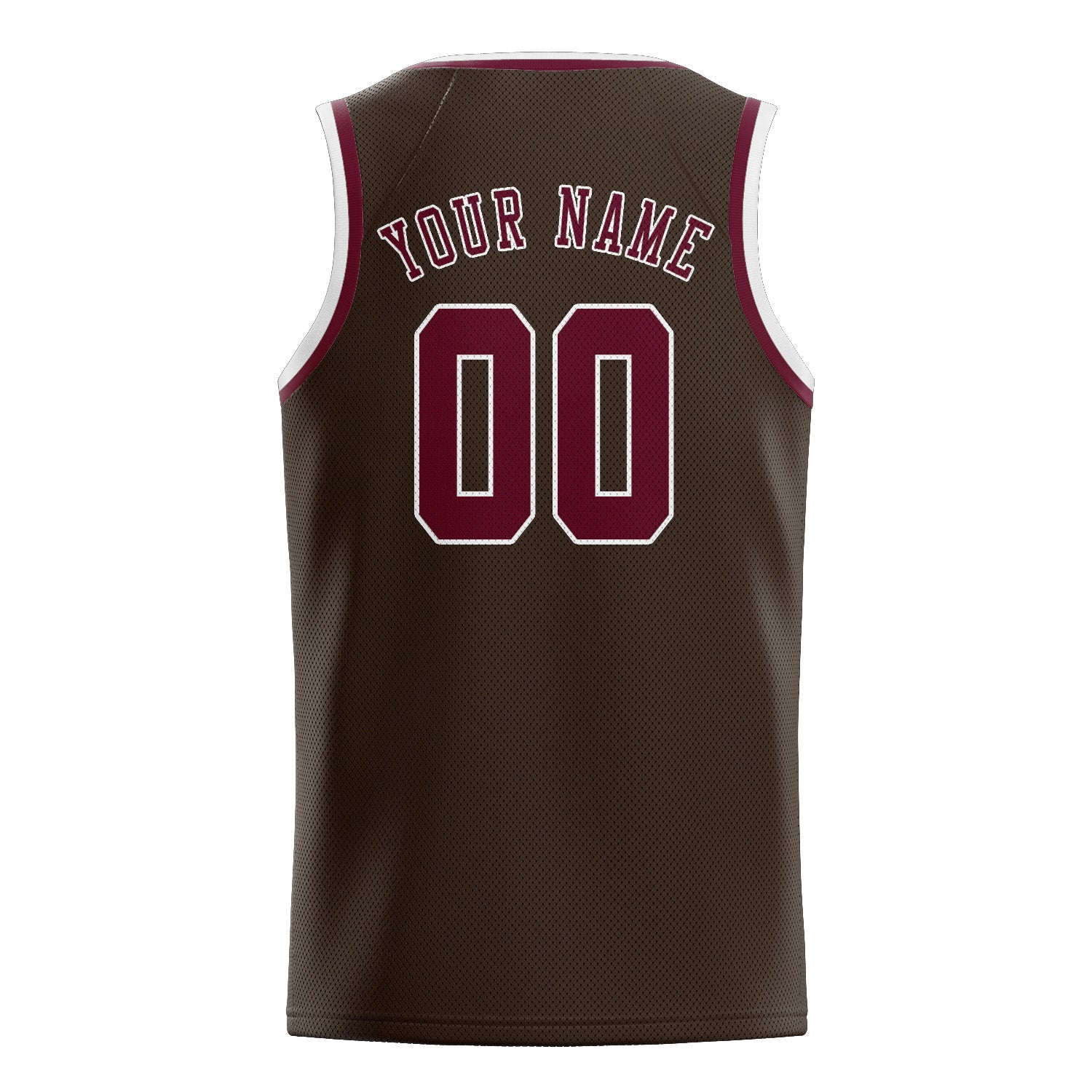 Benutzerdefiniertes Professionelles Braun Karmesinrot Basketballtrikot