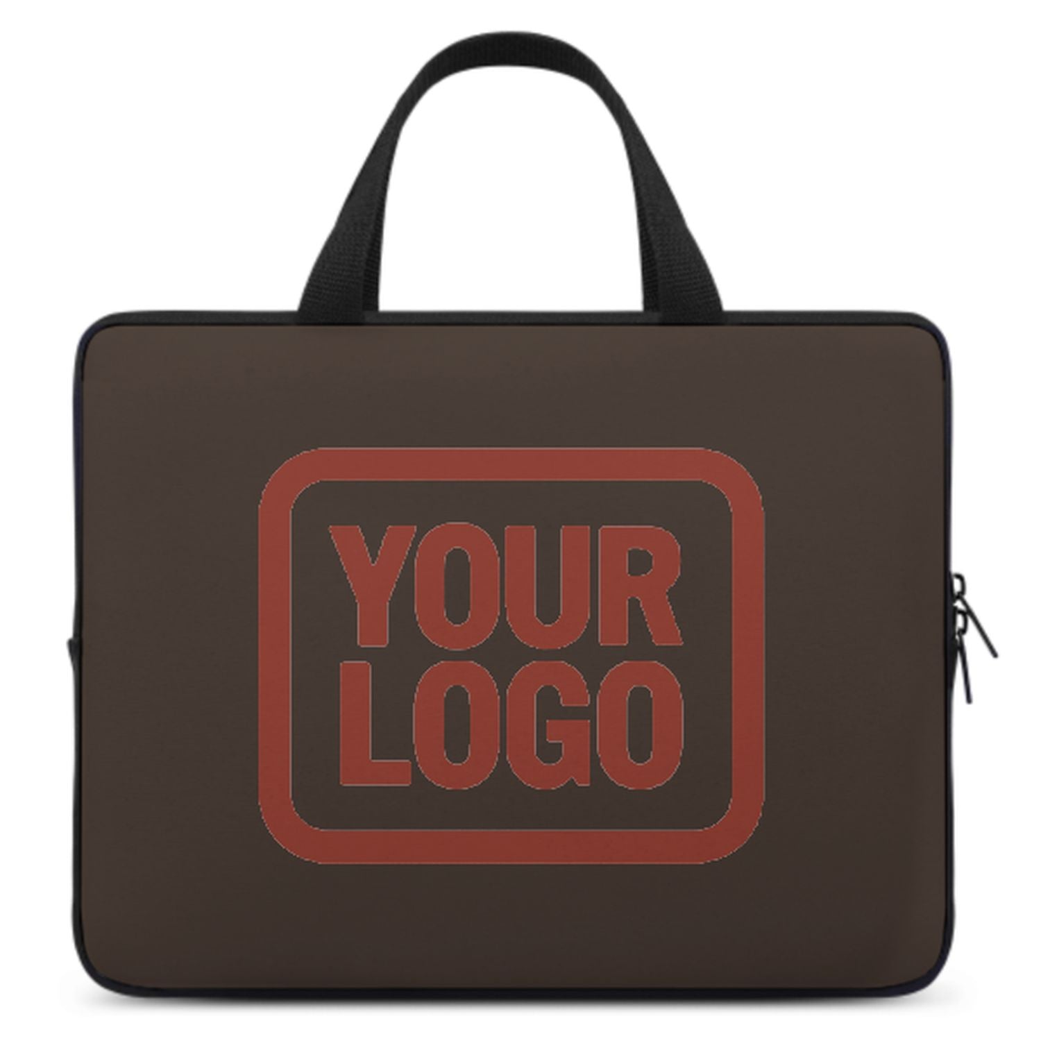 Maßgeschneidertes Braun Coral Red Laptop Tasche