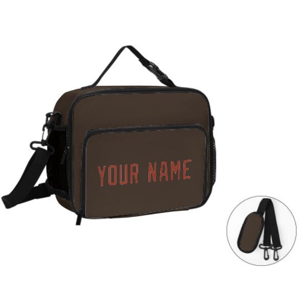Maßgeschneidertes Braun Coral Red Lunch-Tasche