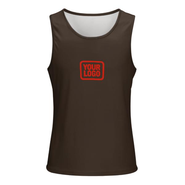 Maßgeschneidertes Braun Orangerot Herren Tanktop