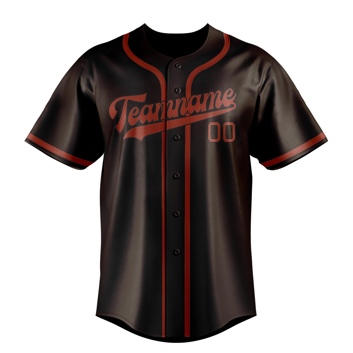 Benutzerdefiniertes Professionelles Braun Korallenrot Baseballtrikot