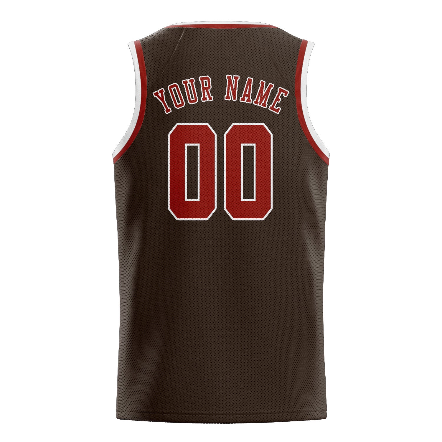 Benutzerdefiniertes Professionelles Braun Korallenrot Basketballtrikot