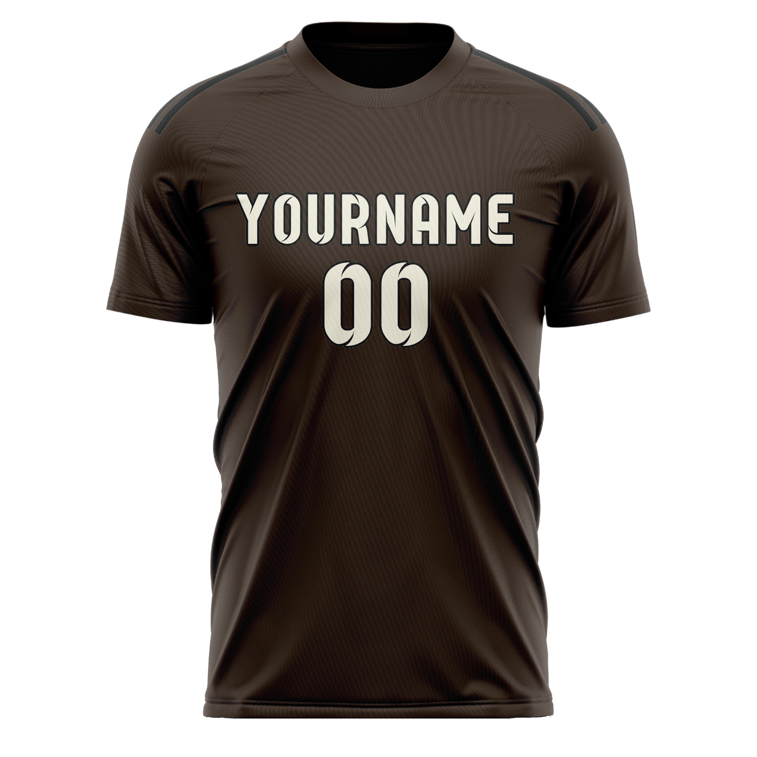 Benutzerdefiniertes Professionelles Braun Beige Fußballtrikot