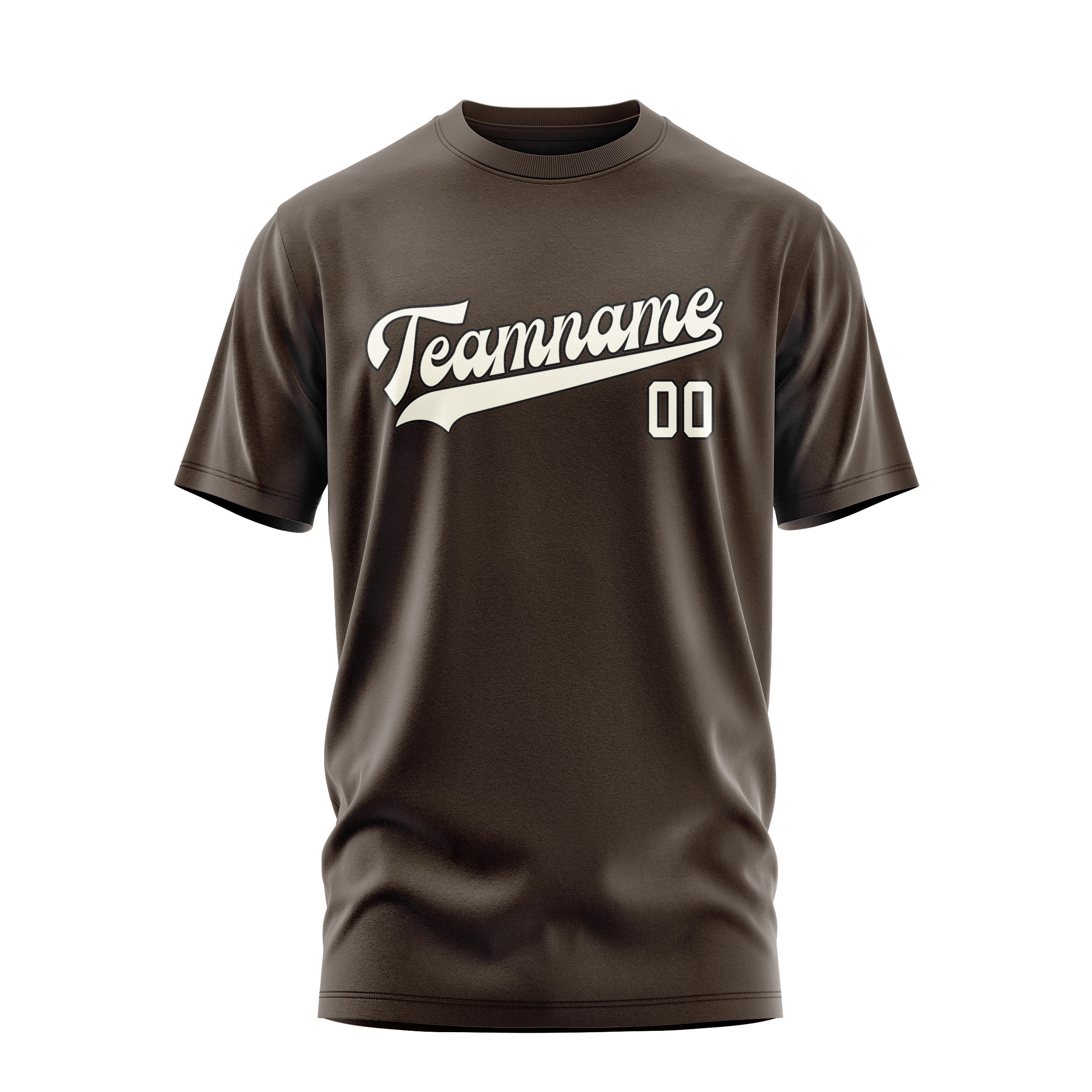 Maßgeschneidertes Braun Beige T-Shirt
