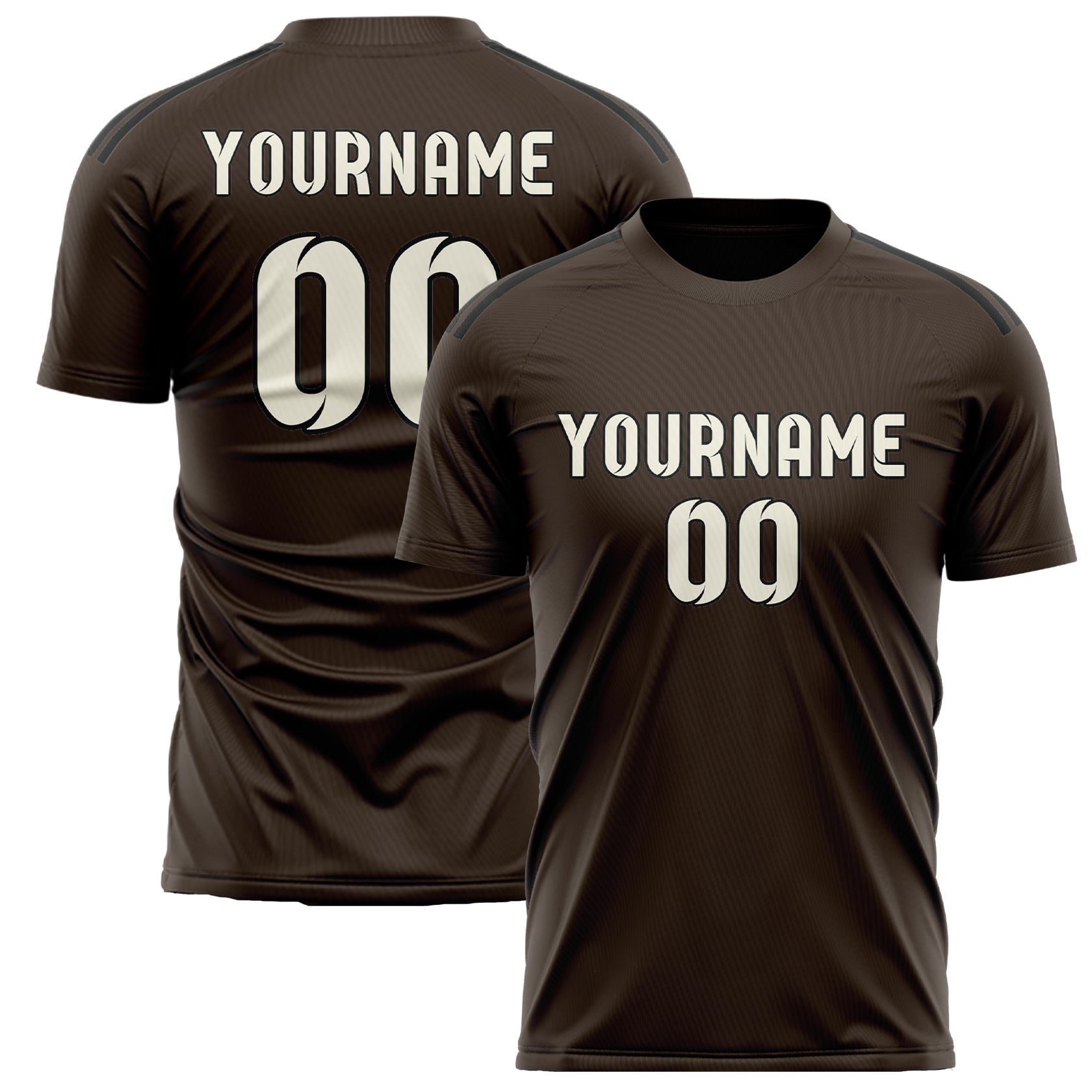 Benutzerdefiniertes Professionelles Braun Beige Fußballtrikot