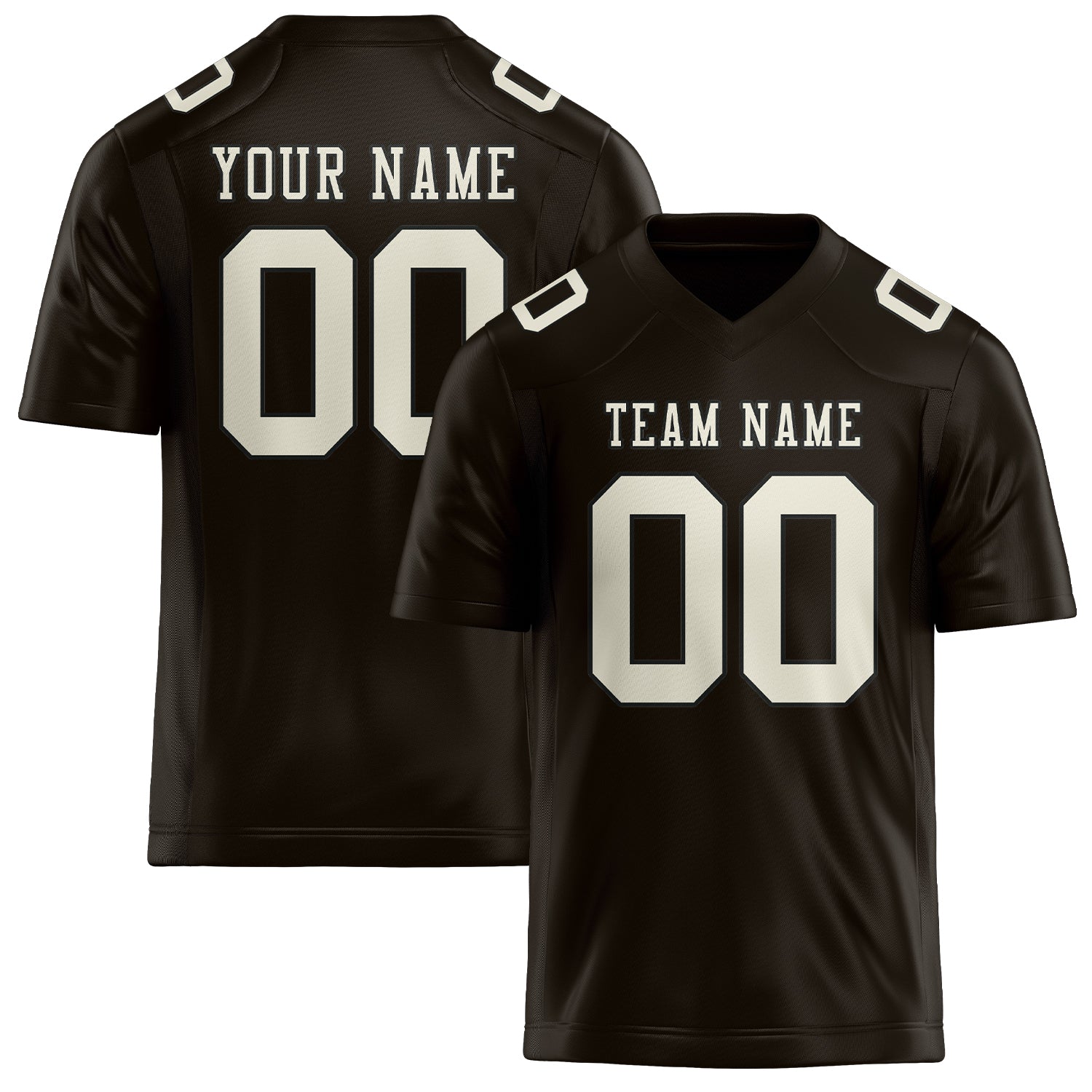 Maßgeschneidertes Professionelles Braun Beige Rugbytrikot
