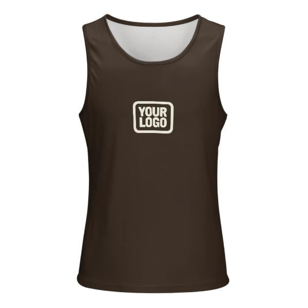 Maßgeschneidertes Braun Beige Herren Tanktop