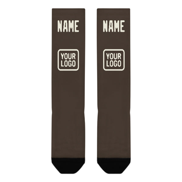 Maßgeschneidertes Braun Beige Kniestrümpfe