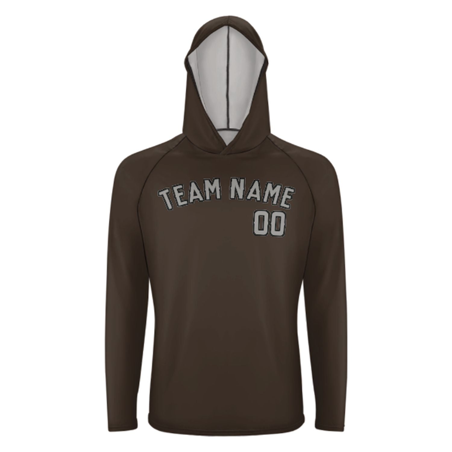 Maßgeschneidertes Braun Grau UV-Hoodie