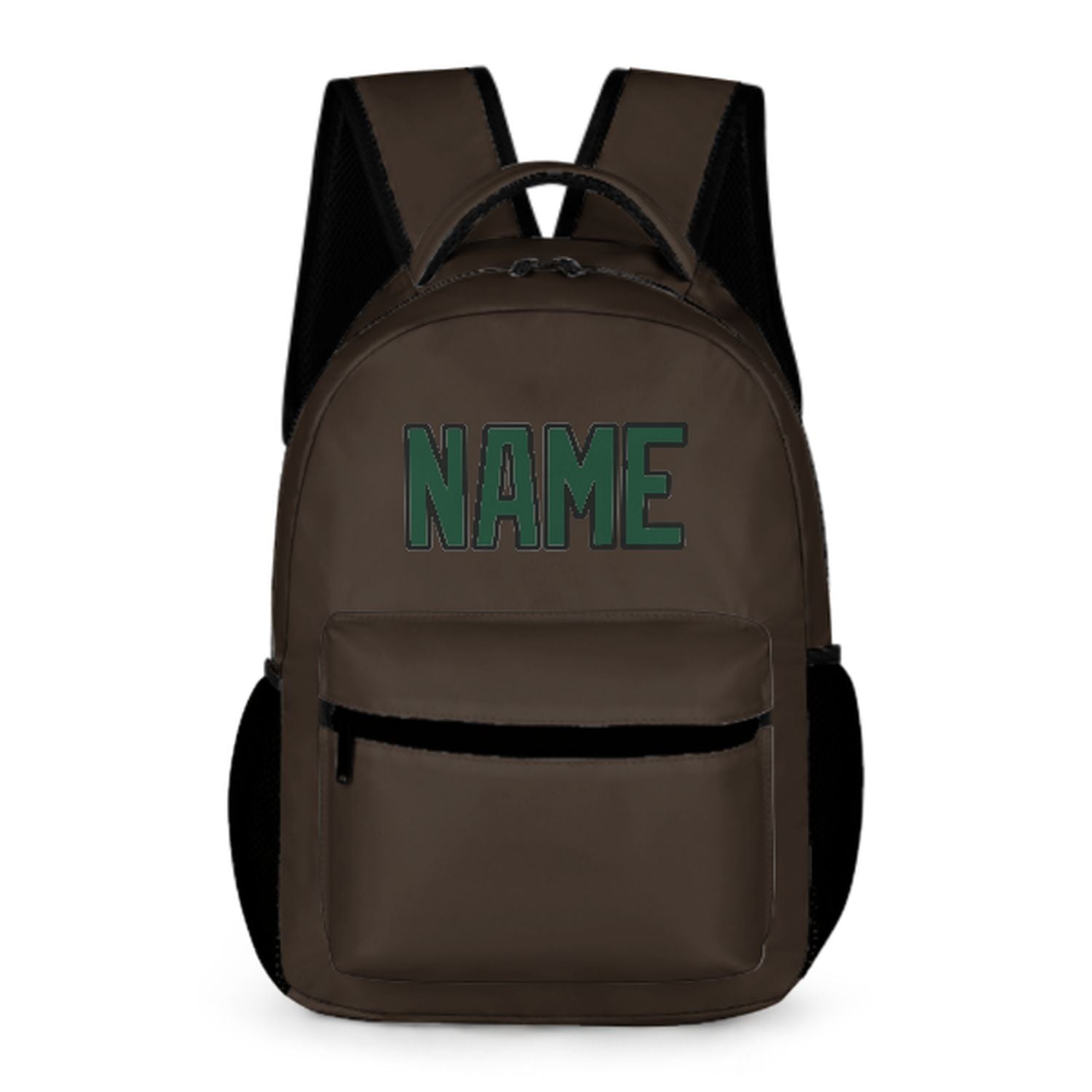 Zaino per bambini personalizzato color marrone e verde muschio