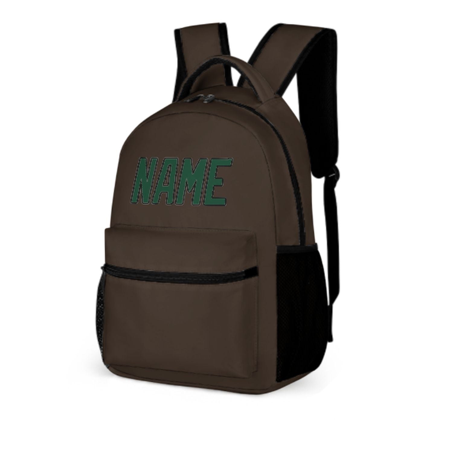 Zaino per bambini personalizzato color marrone e verde muschio