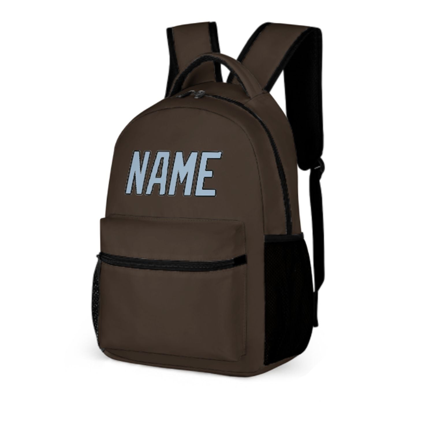 Zaino per bambini marrone chiaro azzurro su misura