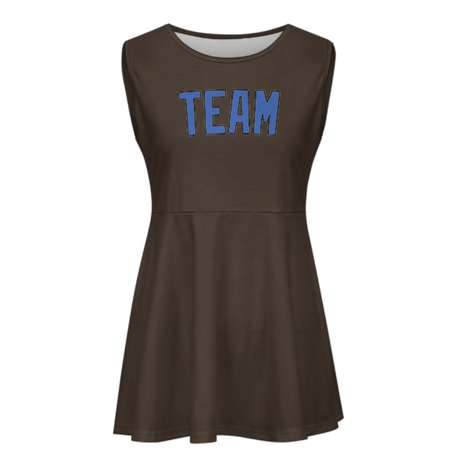 Abito da cheerleader marrone-azzurro su misura
