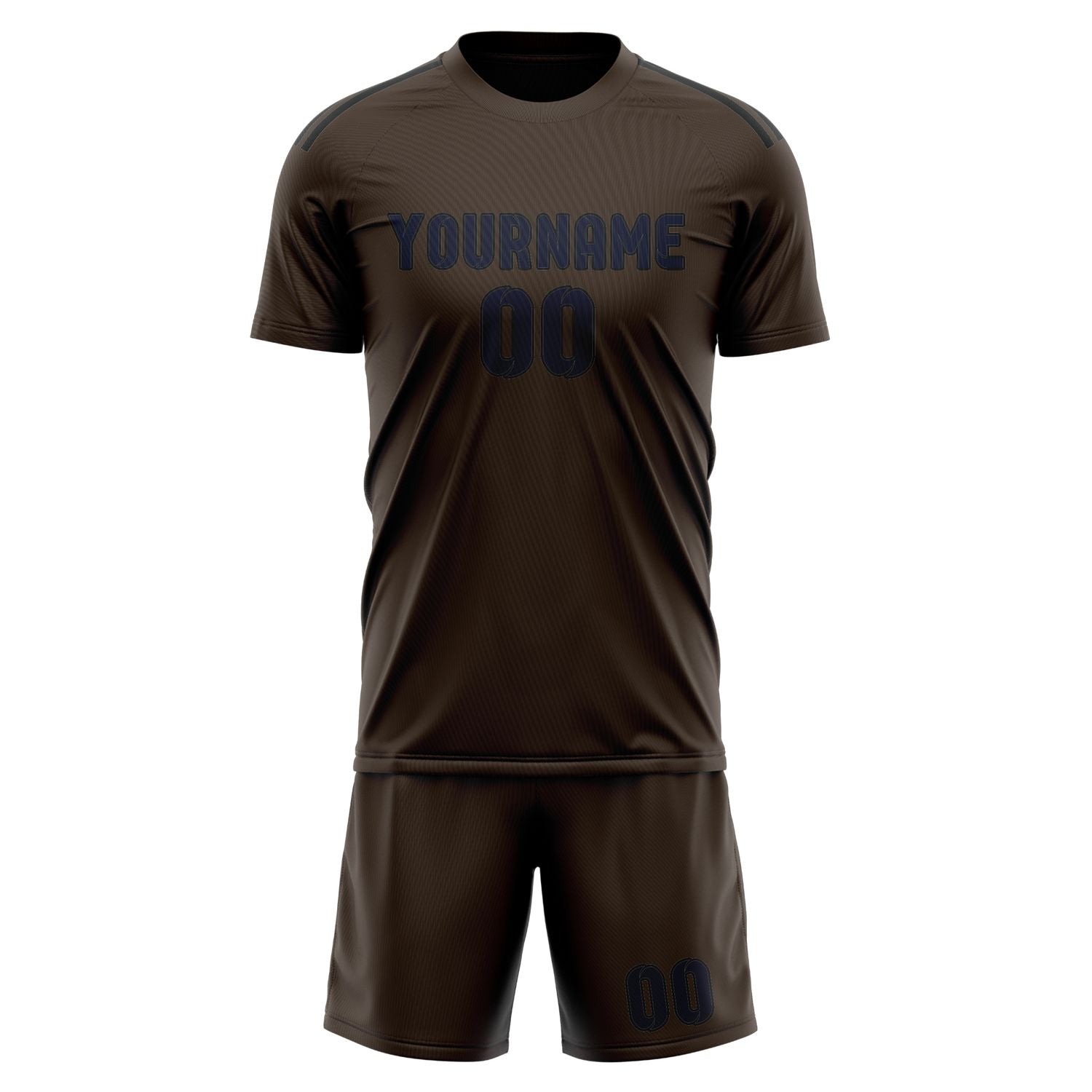 Maßgeschneidertes Professionelles Braun Stahlblau Fußballtrikot-Set