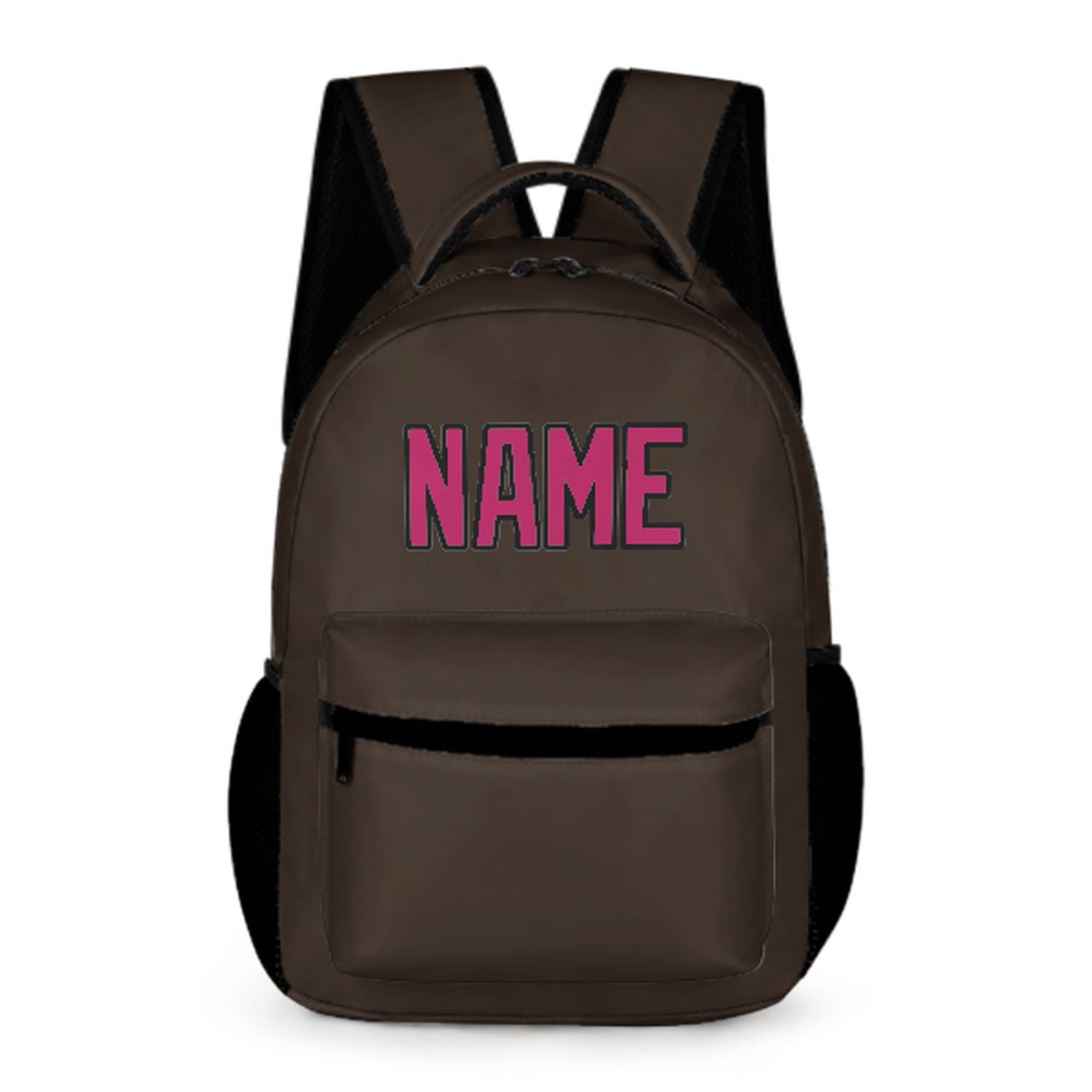 Zaino per bambini marrone rosa personalizzato