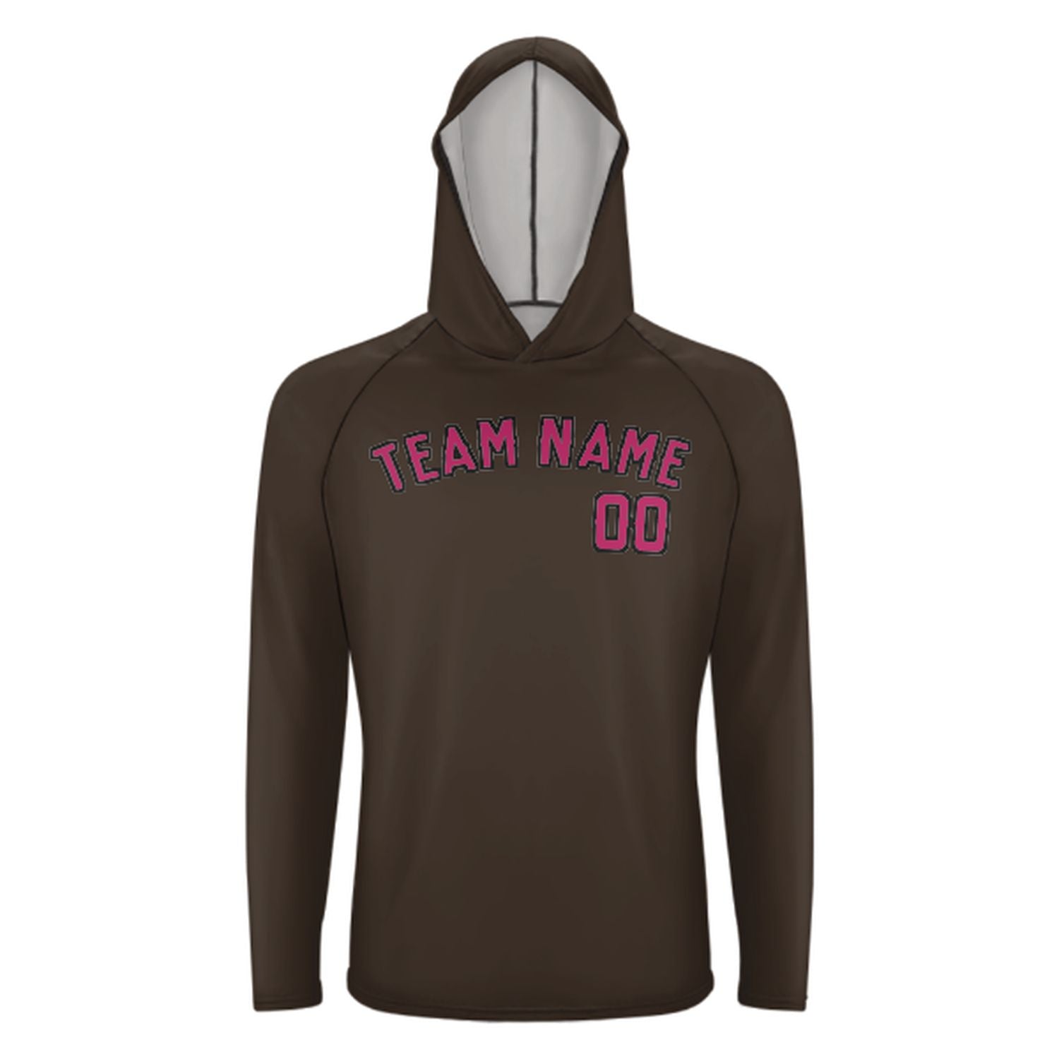 Maßgeschneidertes Braun Rosarot UV-Hoodie