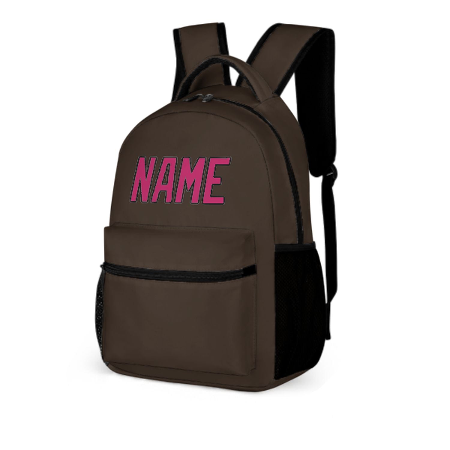 Zaino per bambini marrone rosa personalizzato