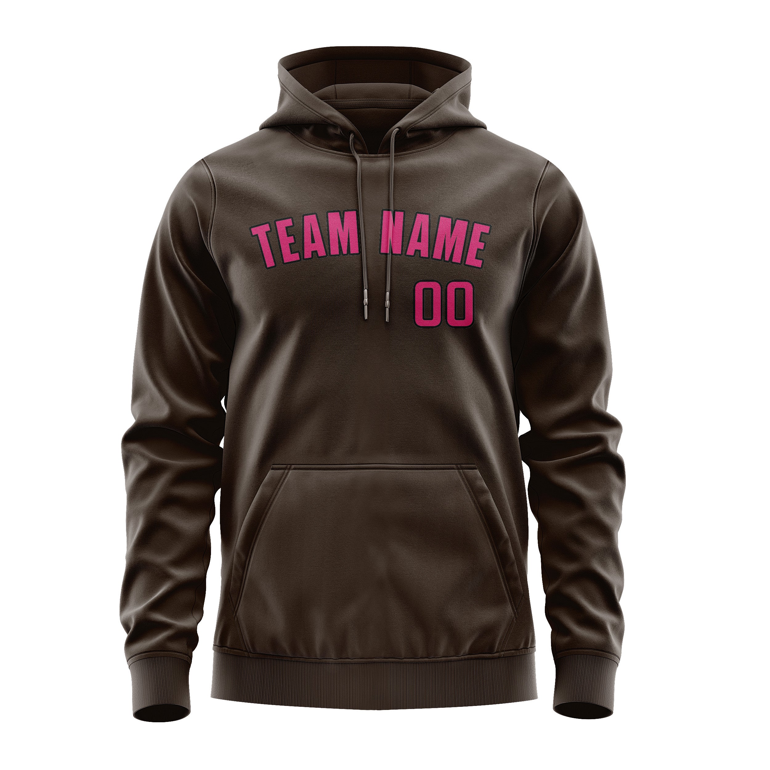 Maßgeschneidertes Braun Rosarot Hoodie