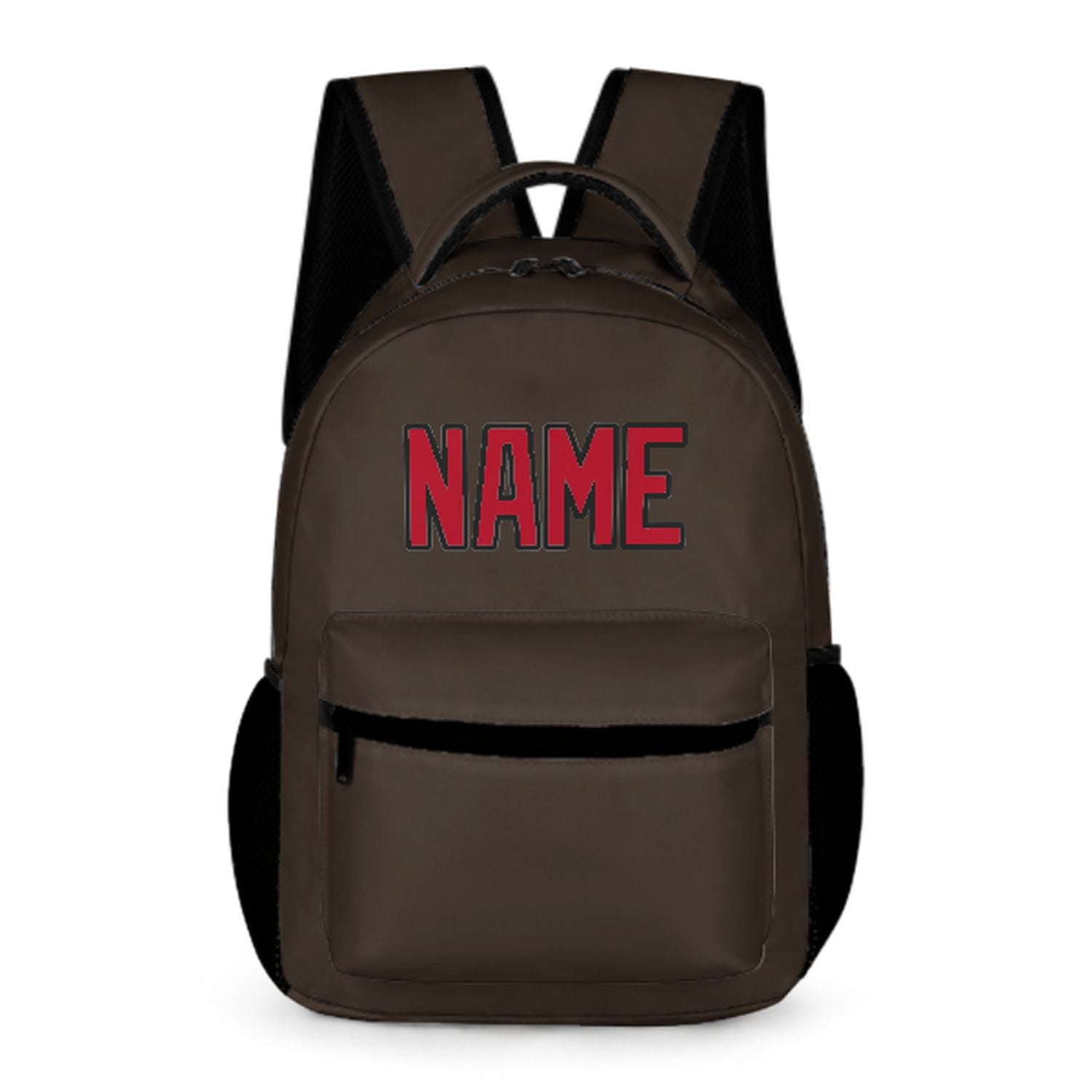 Zaino per bambini marrone rosso personalizzato