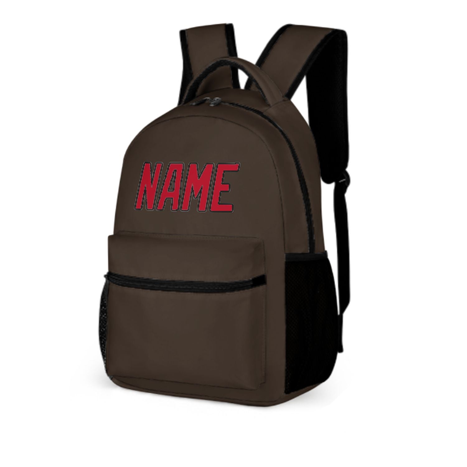 Zaino per bambini marrone rosso personalizzato