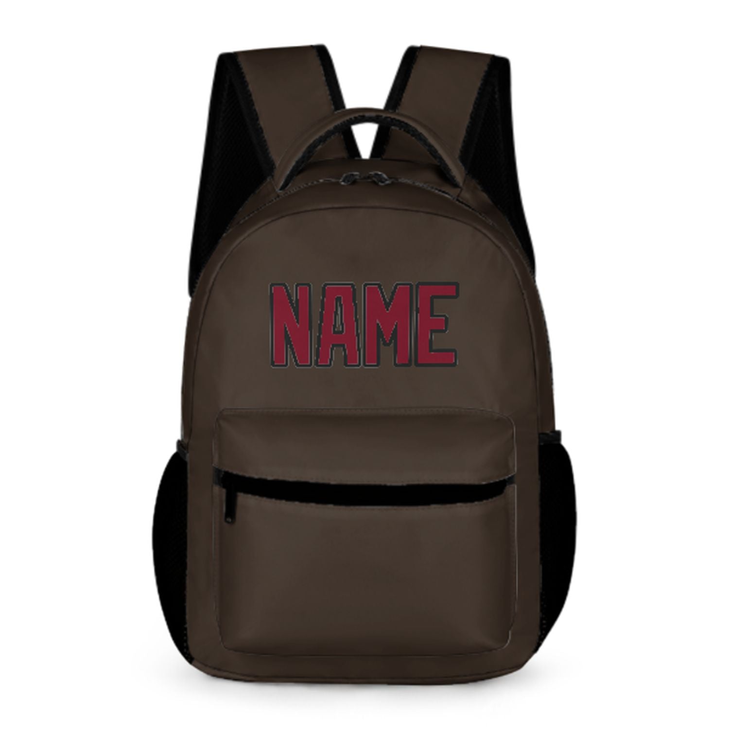 Zaino per bambini marrone cremisi personalizzato