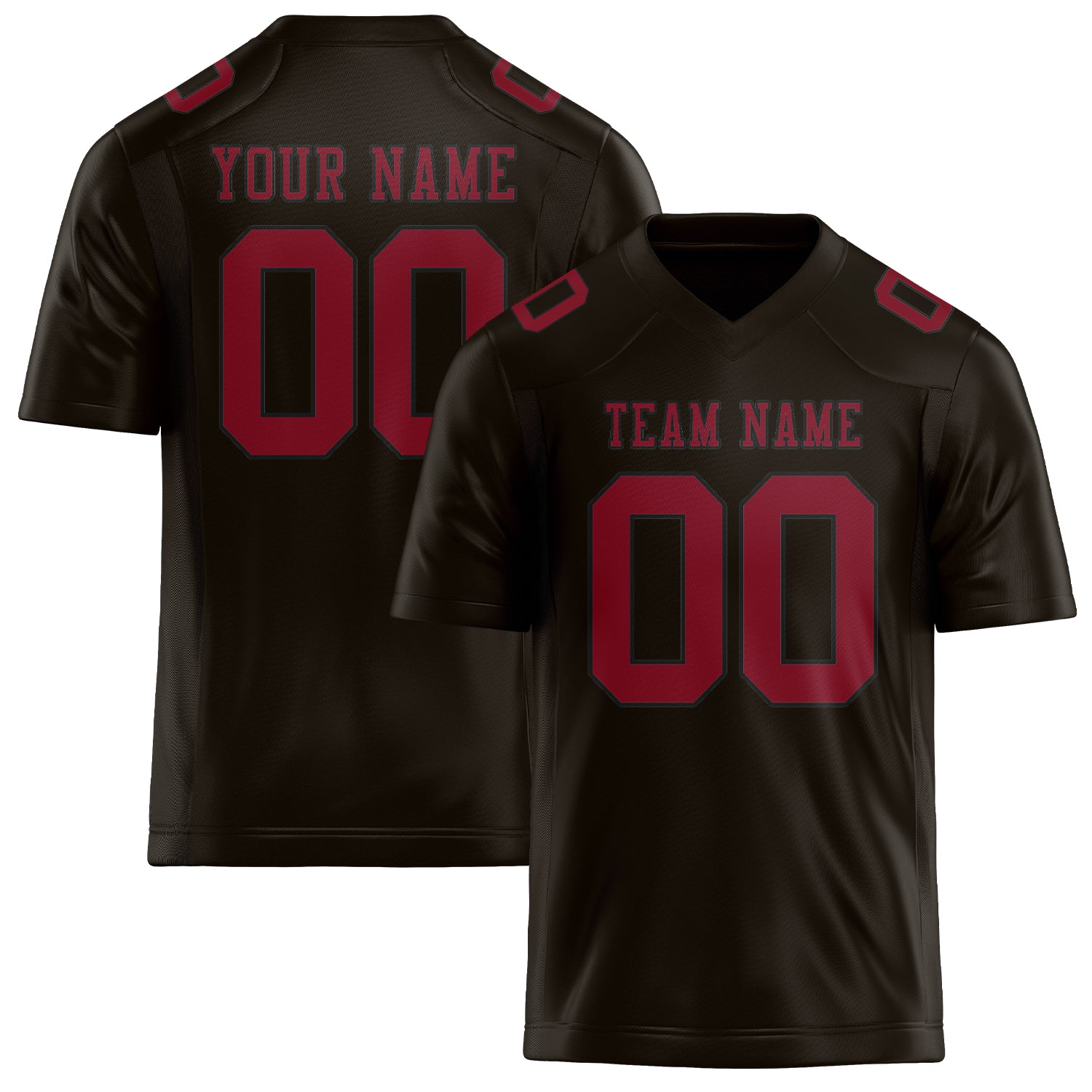 Maßgeschneidertes Professionelles Braun Karmesinrot Rugbytrikot