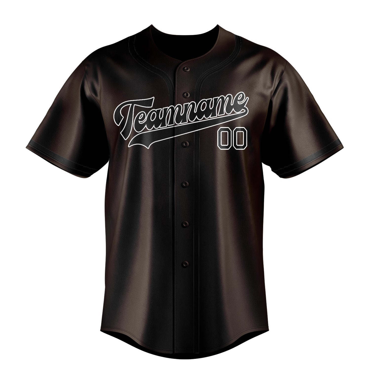 Benutzerdefiniertes Professionelles Braun Schwarz Baseballtrikot