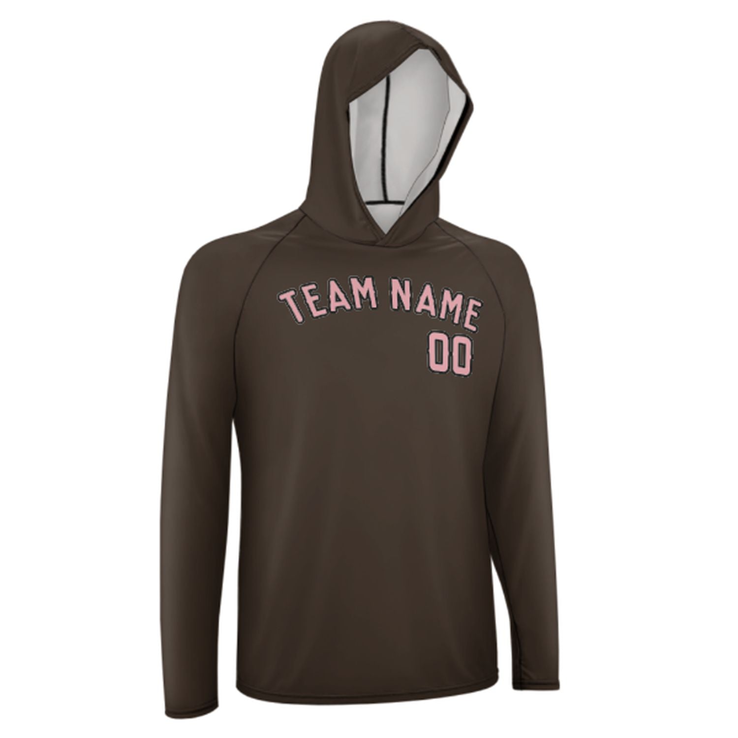 Maßgeschneidertes Braun Rosa UV-Hoodie