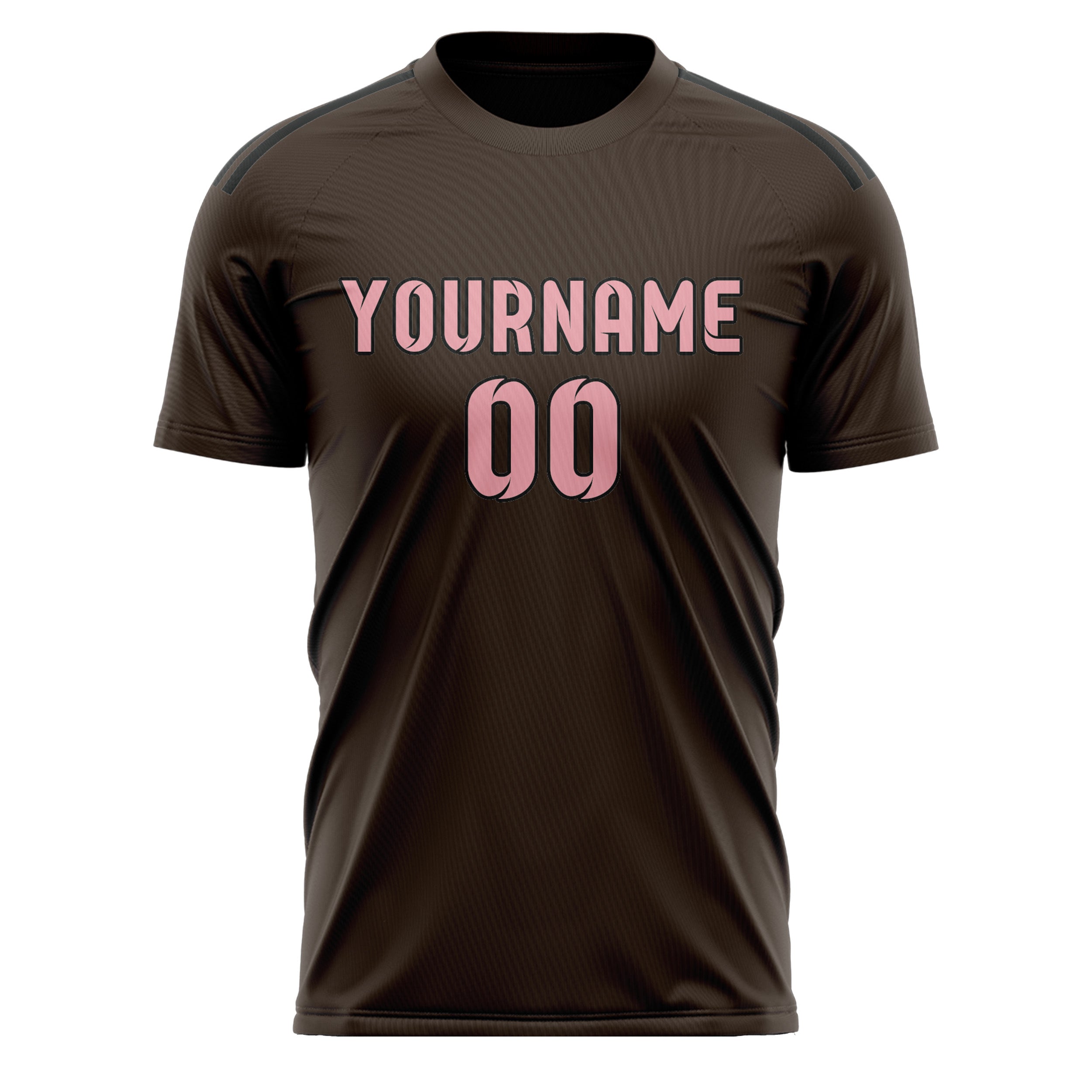 Benutzerdefiniertes Professionelles Braun Rosa Fußballtrikot