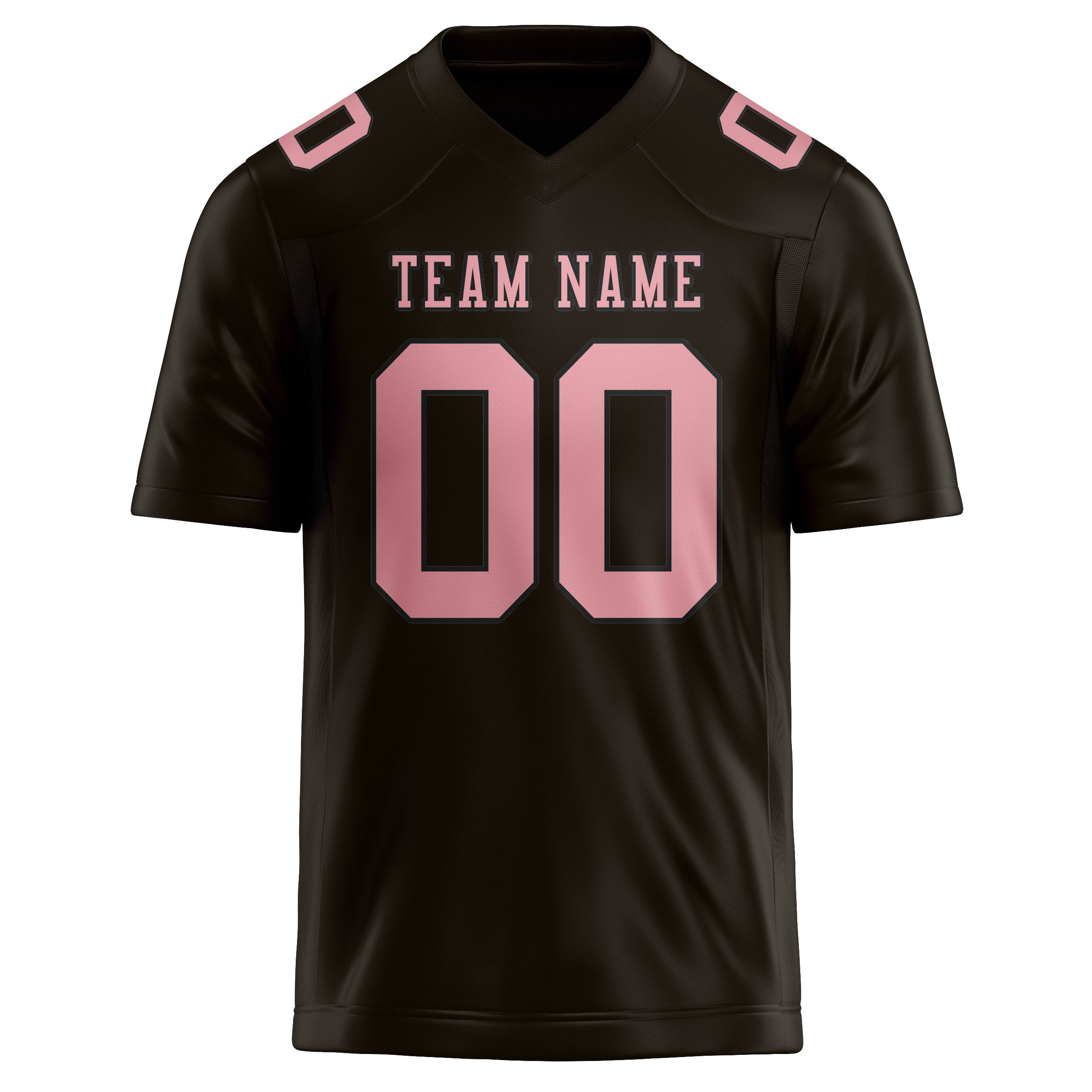 Maßgeschneidertes Professionelles Braun Rosa Rugbytrikot