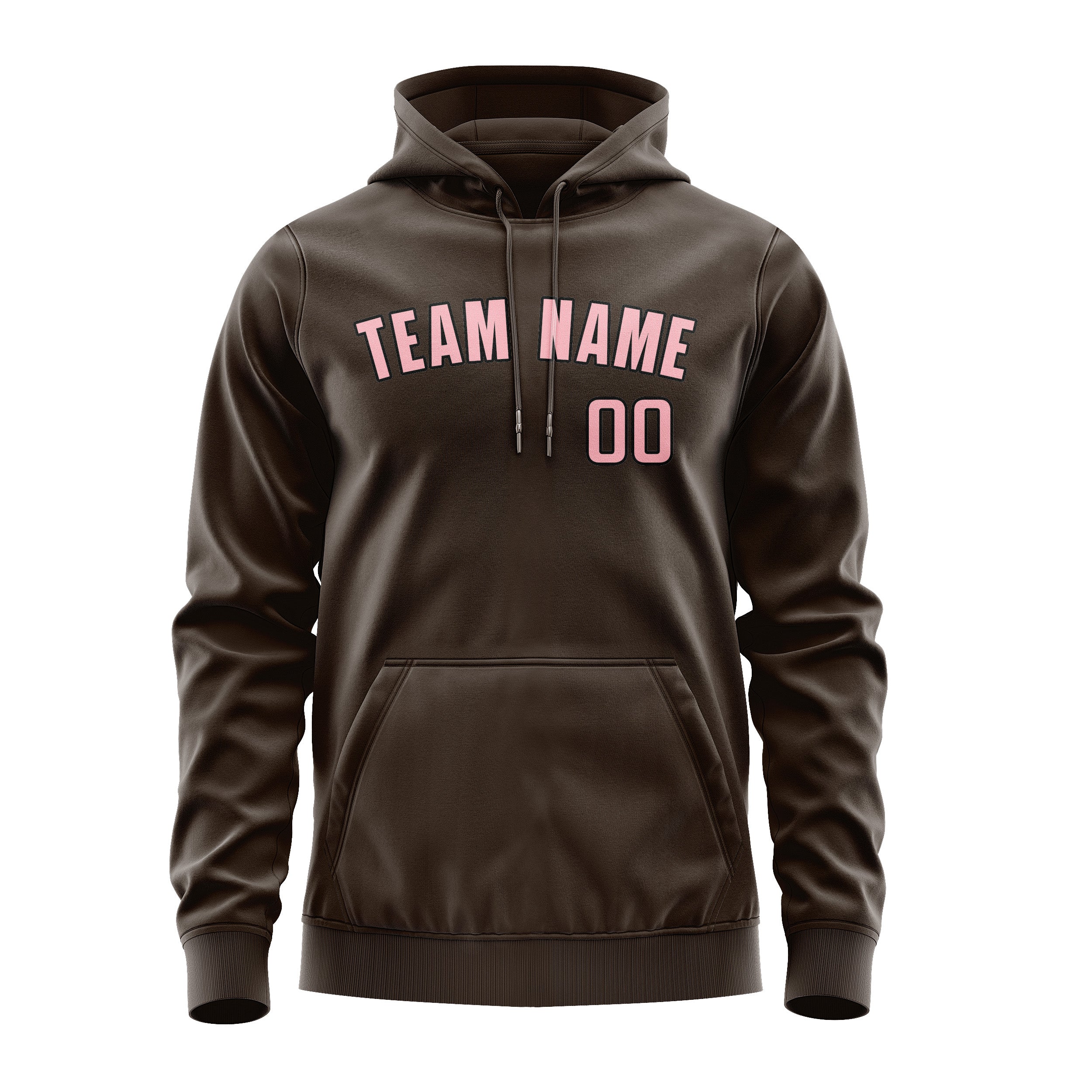 Maßgeschneidertes Braun Rosa Hoodie