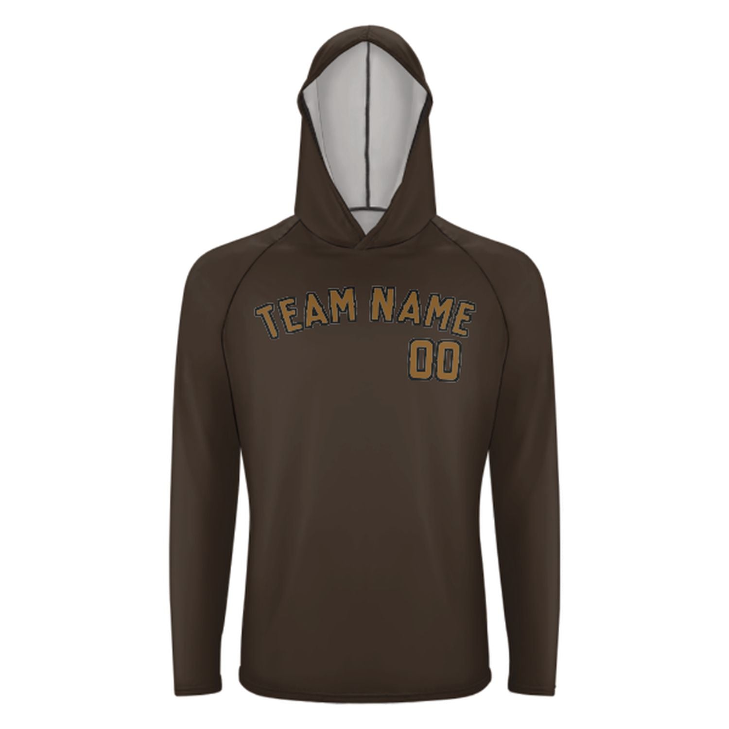 Maßgeschneidertes Braun Khaki UV-Hoodie