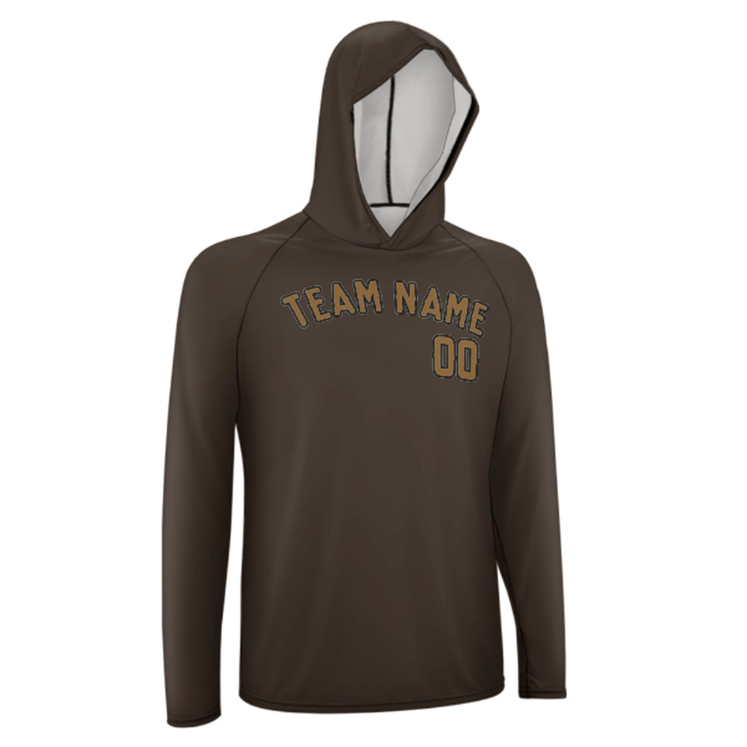 Maßgeschneidertes Braun Khaki UV-Hoodie