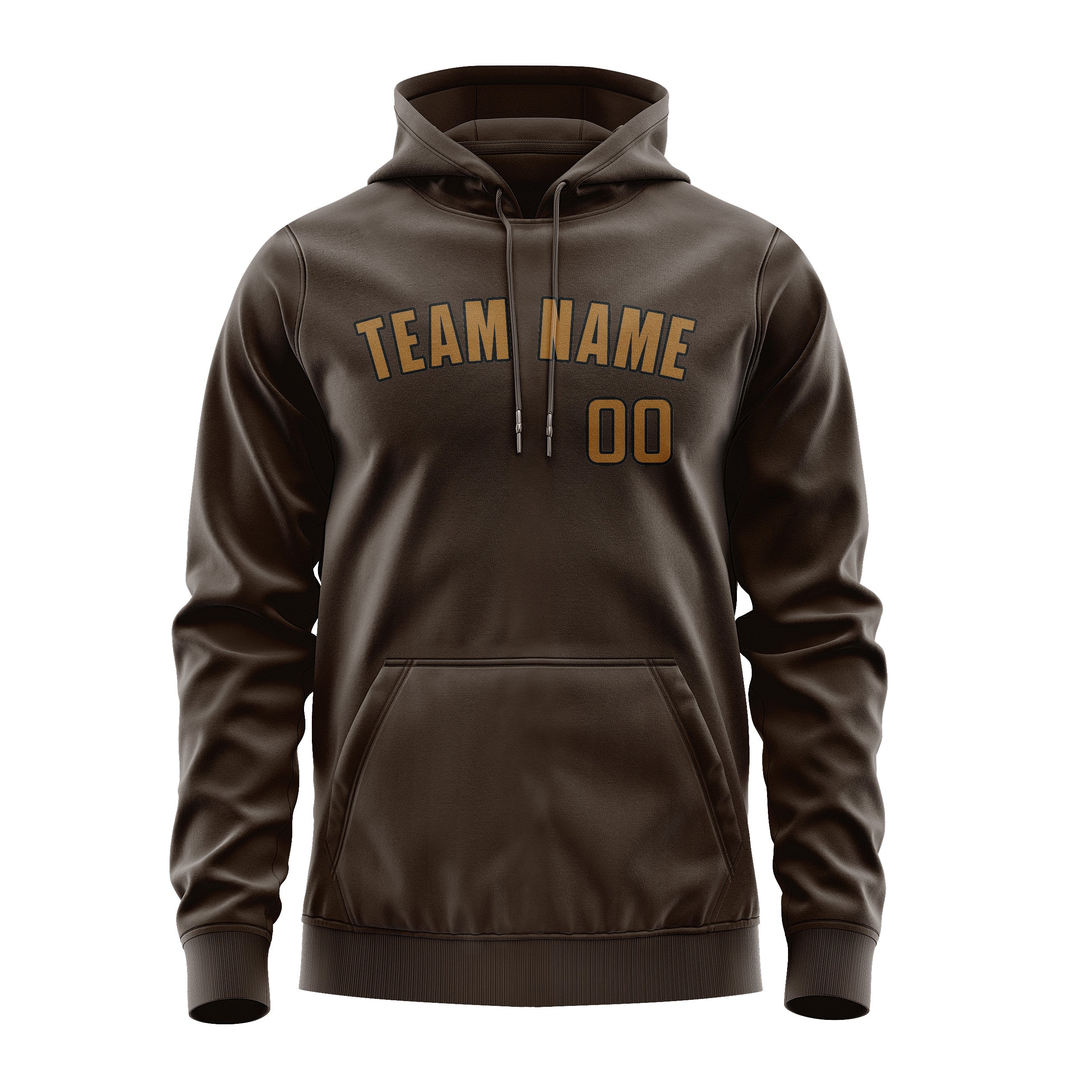 Maßgeschneidertes Braun Khaki Hoodie