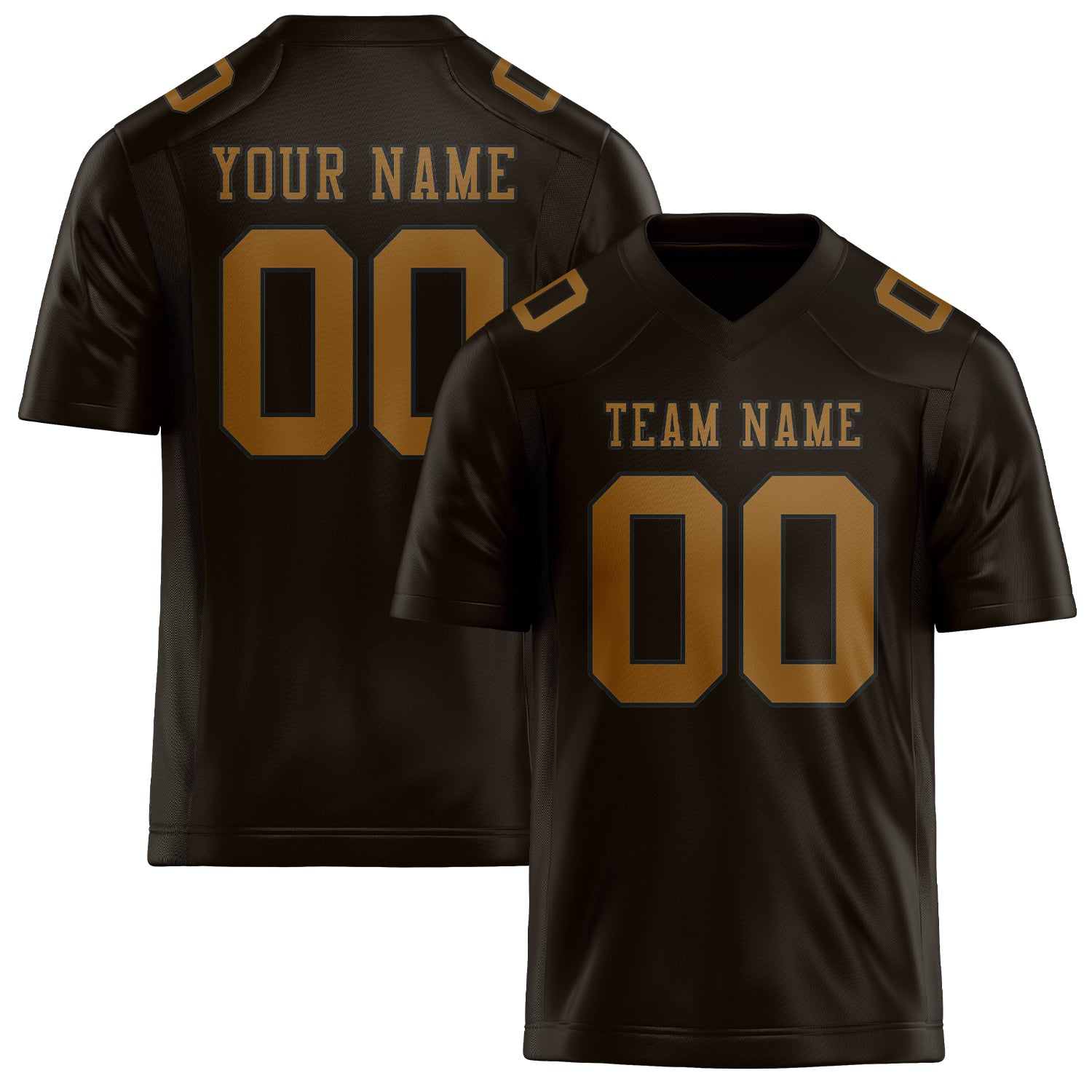 Maßgeschneidertes Professionelles Braun Khaki Rugbytrikot