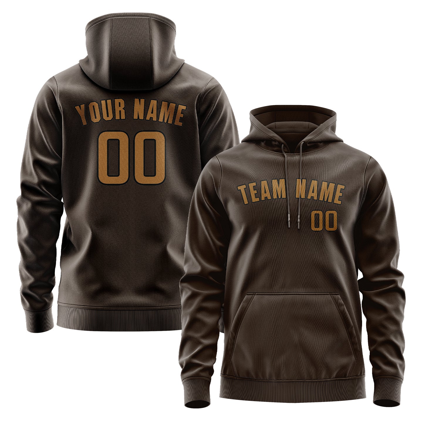 Maßgeschneidertes Braun Khaki Hoodie