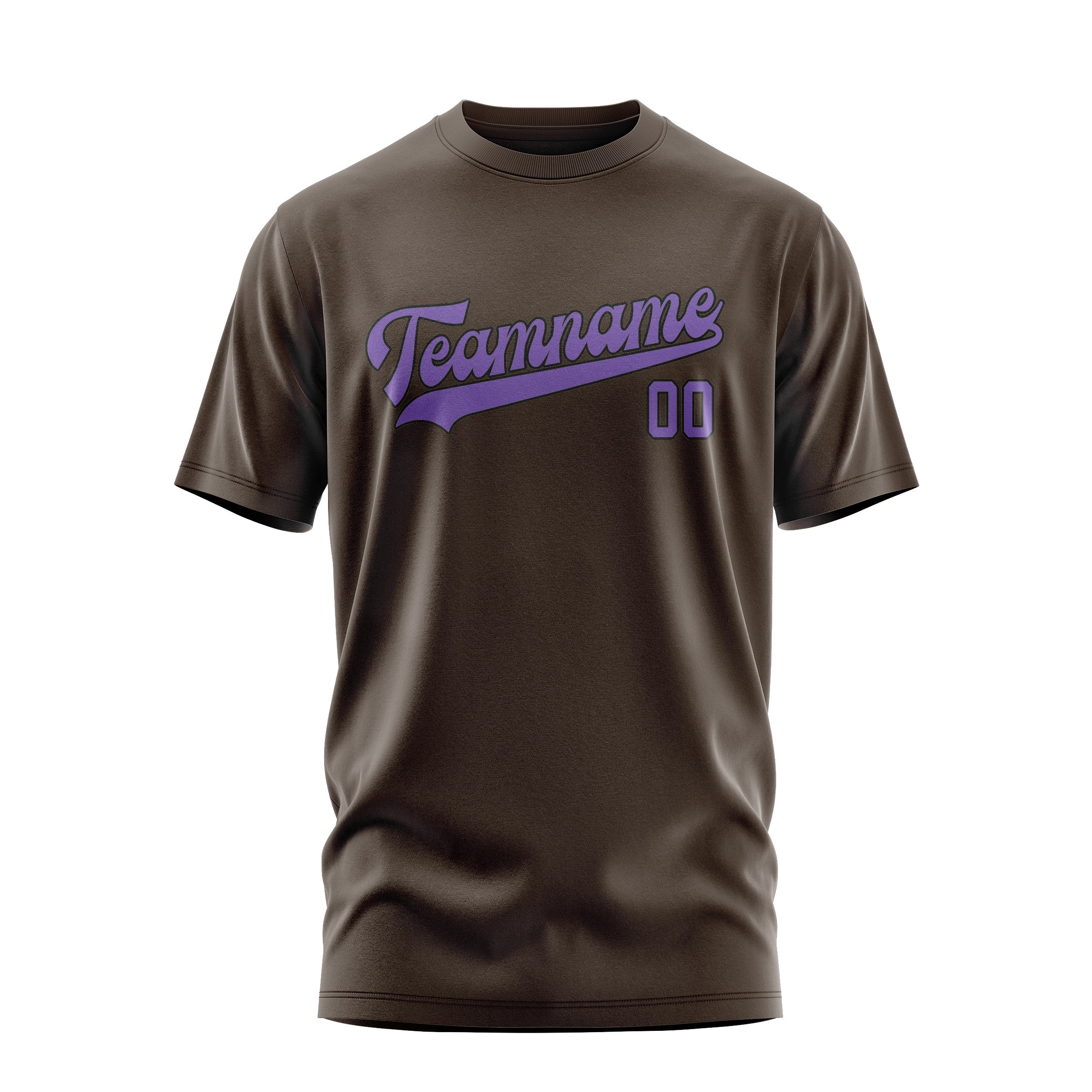 Maßgeschneidertes Braun Lavendel T-Shirt