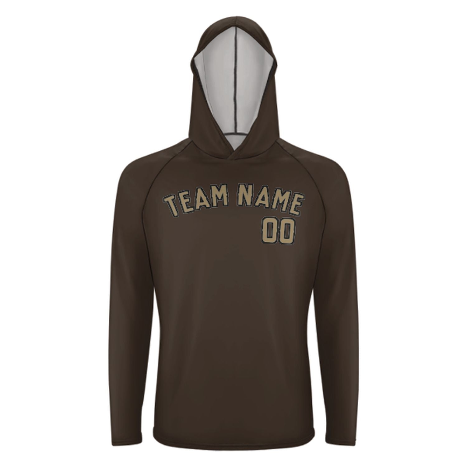 Maßgeschneidertes Braun Hellkhaki UV-Hoodie