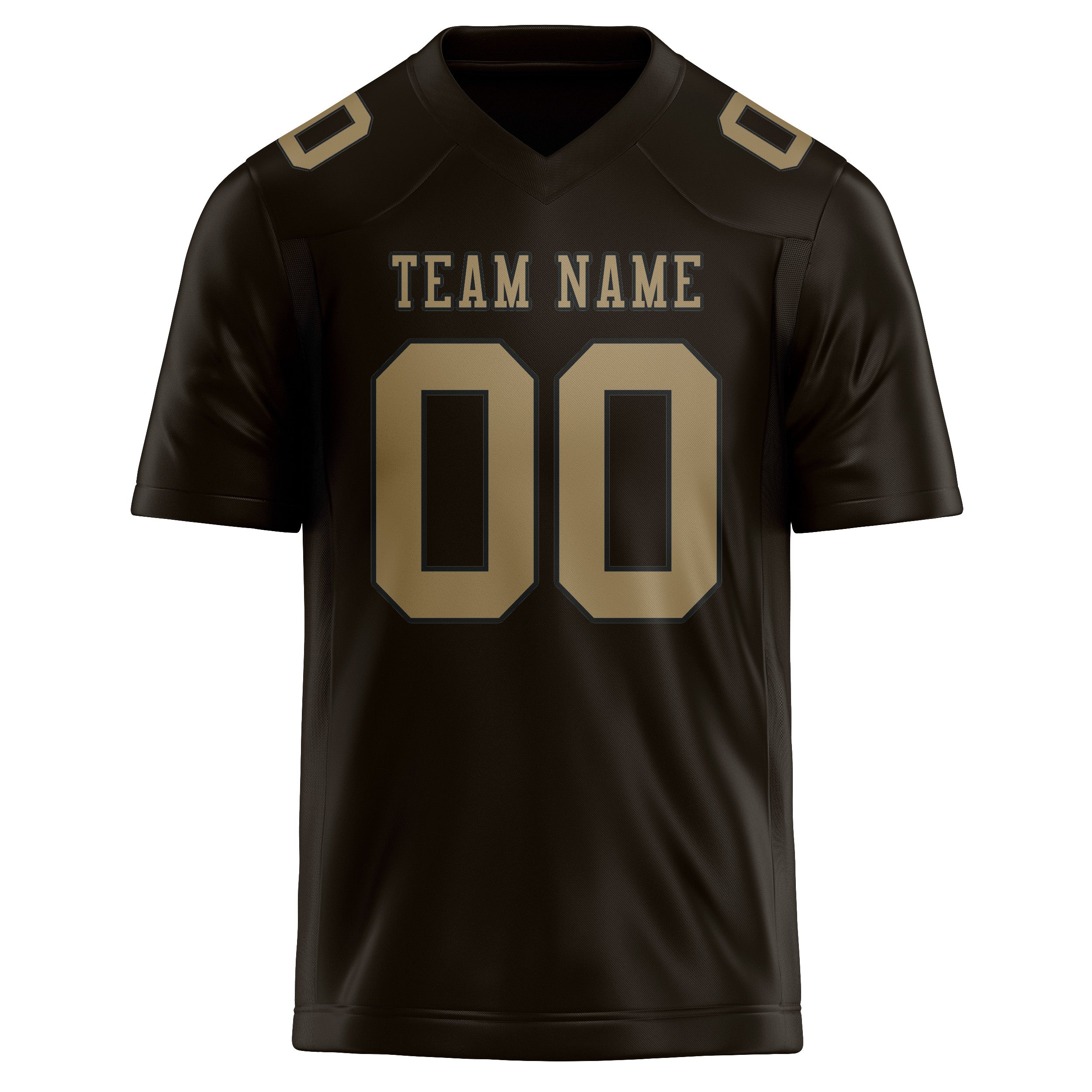Maßgeschneidertes Professionelles Braun Hellkhaki Rugbytrikot