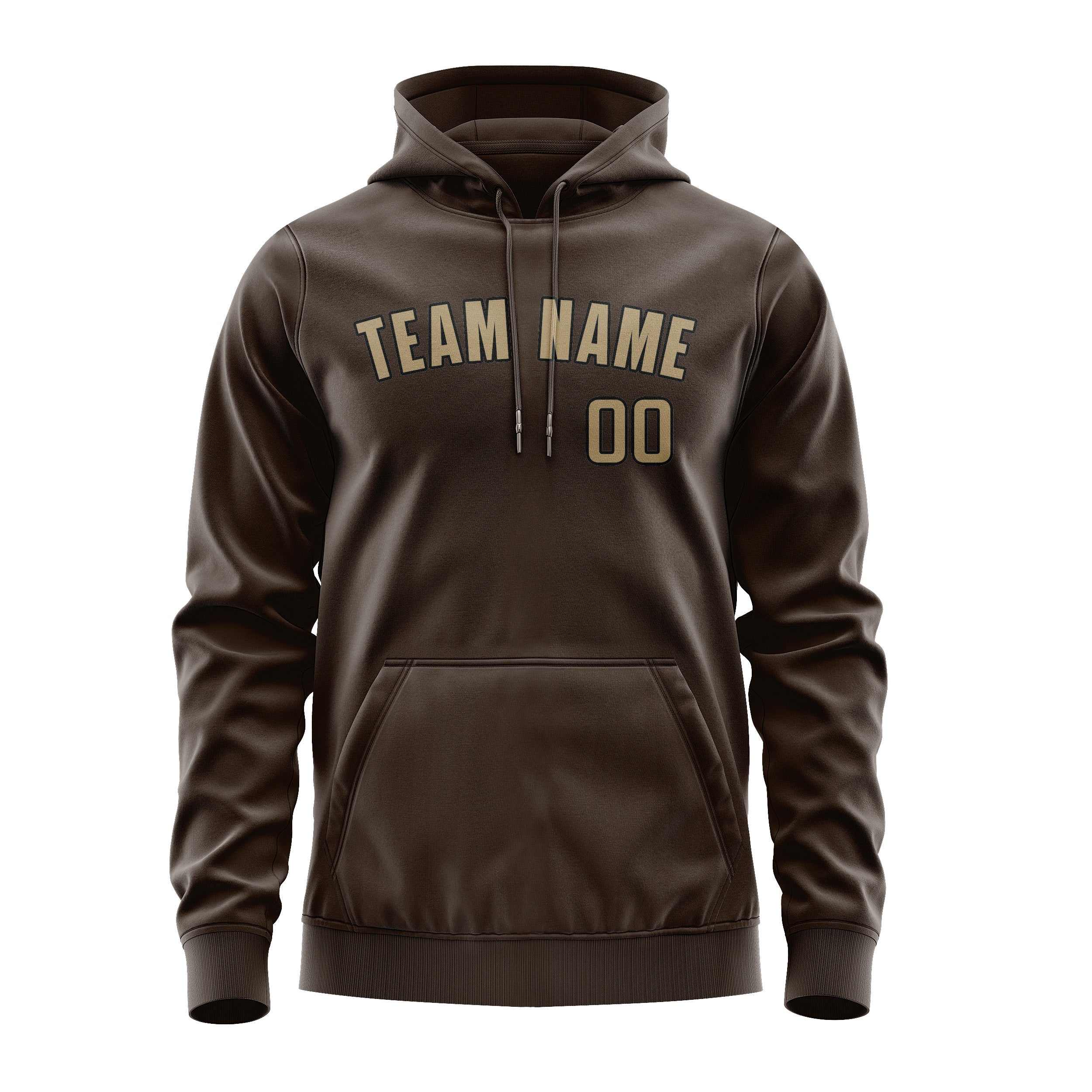 Maßgeschneidertes Braun Hellkhaki Hoodie