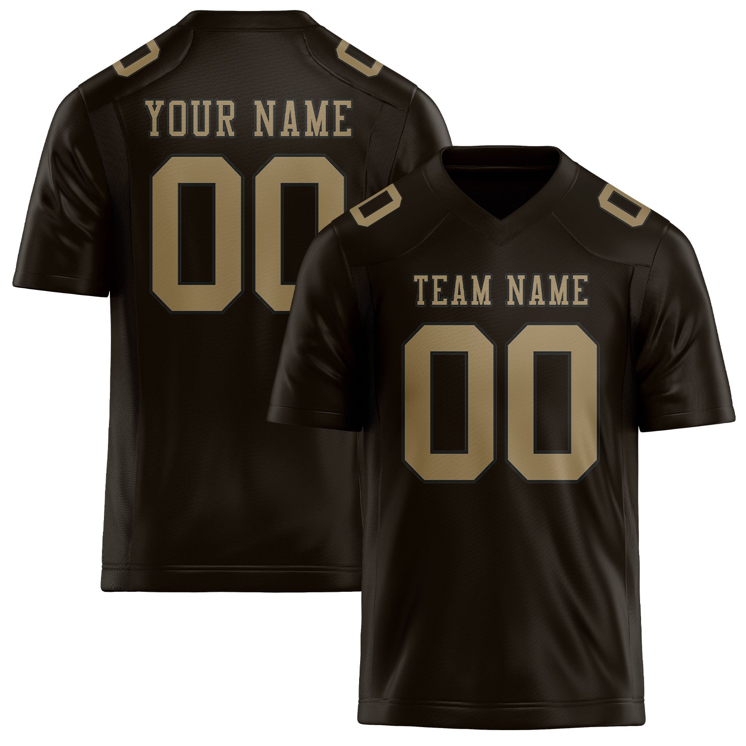 Maßgeschneidertes Professionelles Braun Hellkhaki Rugbytrikot