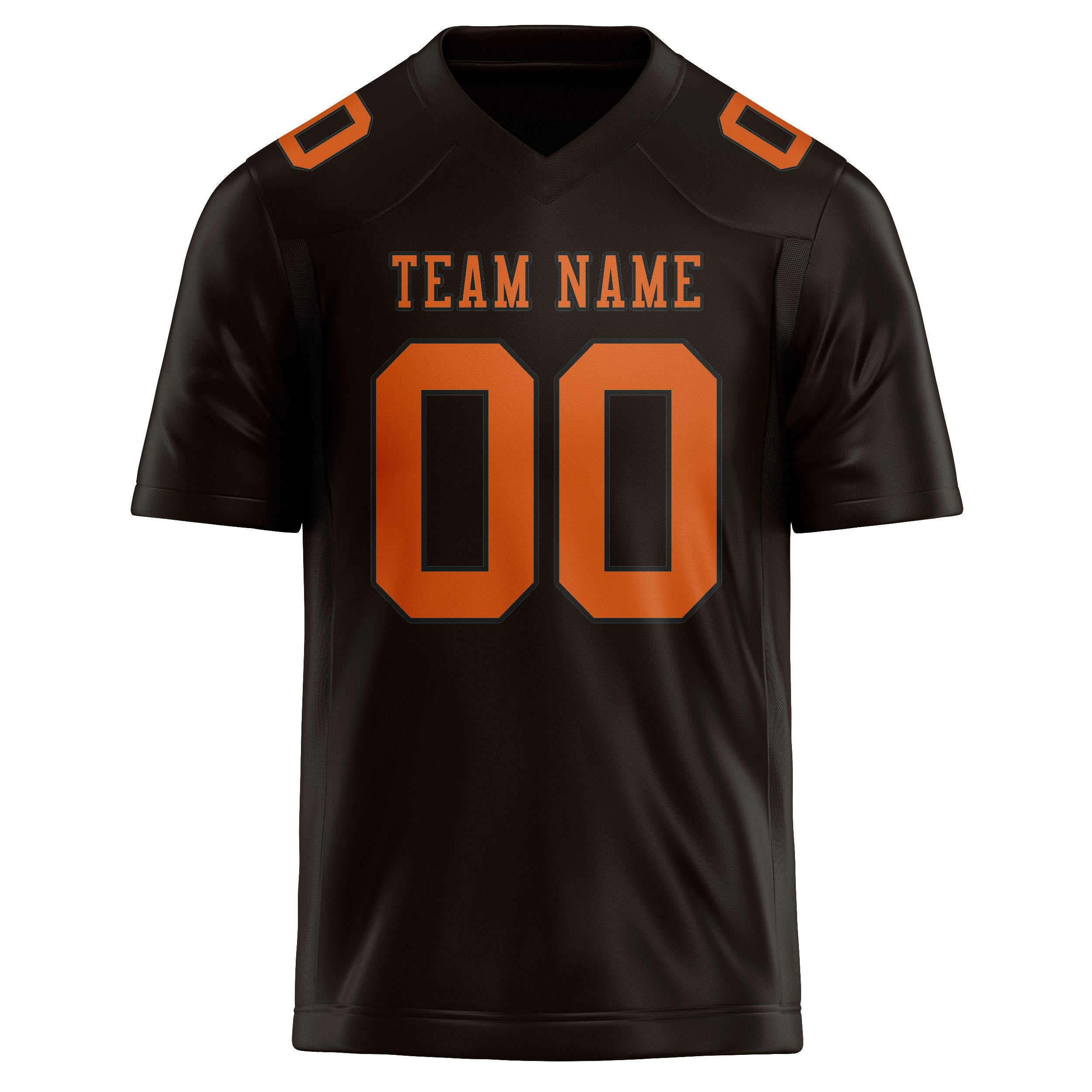 Maßgeschneidertes Professionelles Braun Orange Rugbytrikot