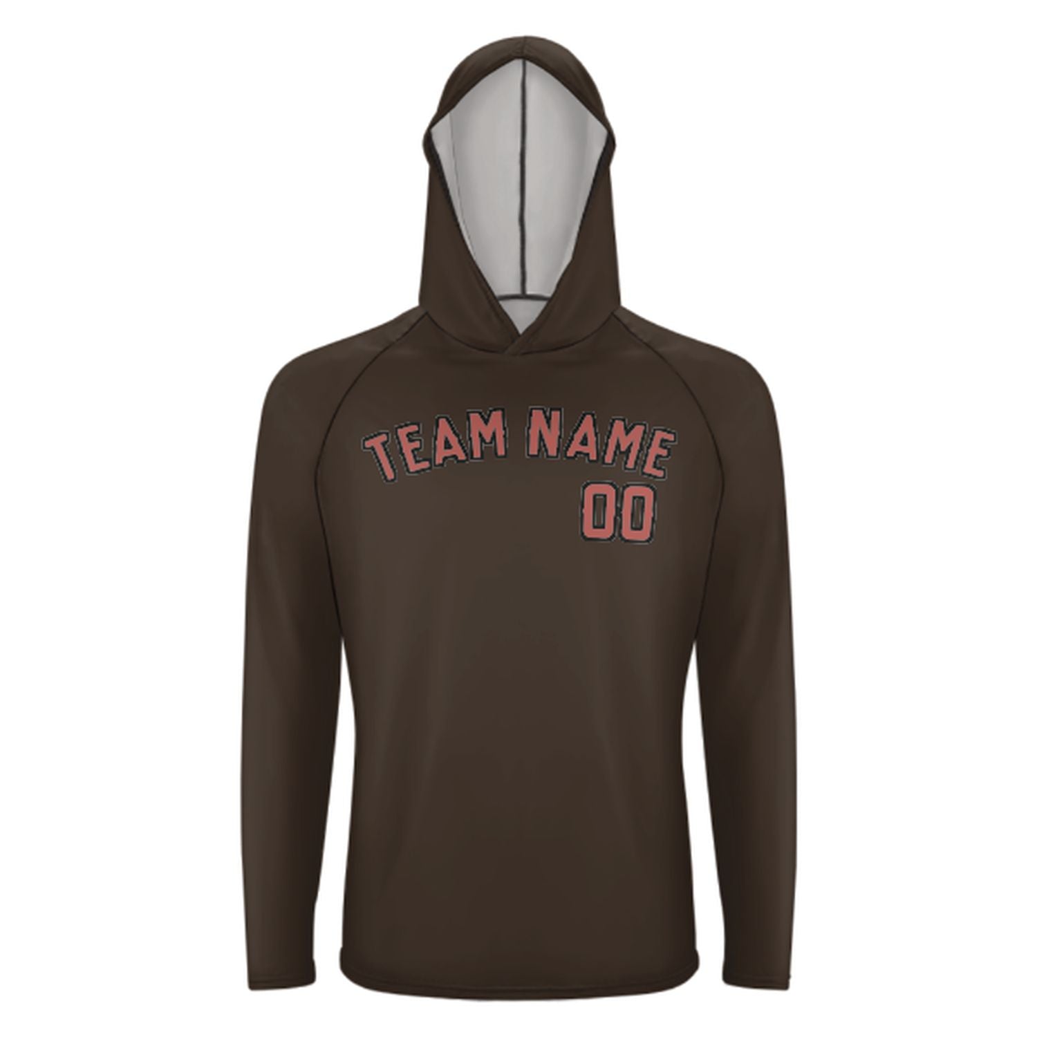 Maßgeschneidertes Braun Kupferrose UV-Hoodie
