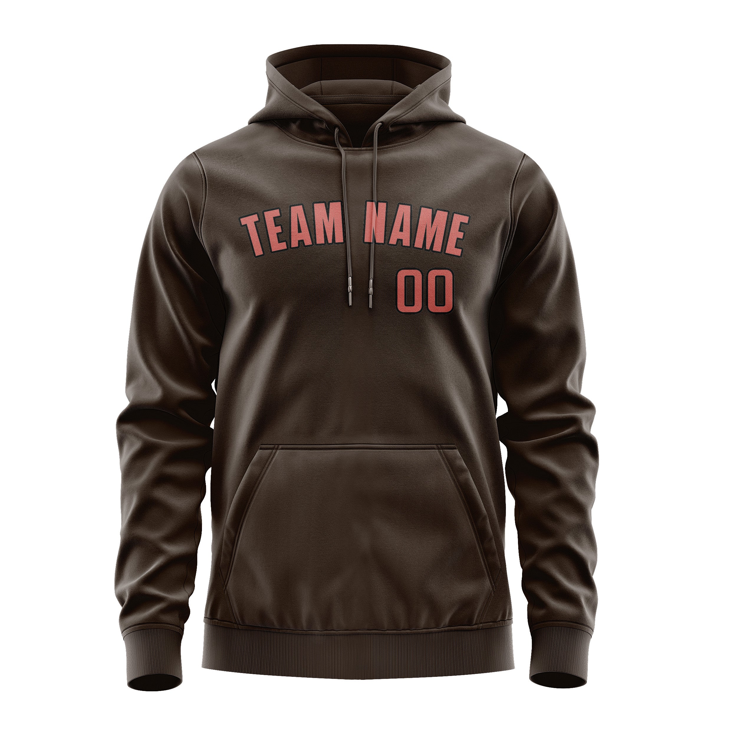 Maßgeschneidertes Braun Kupferrose Hoodie