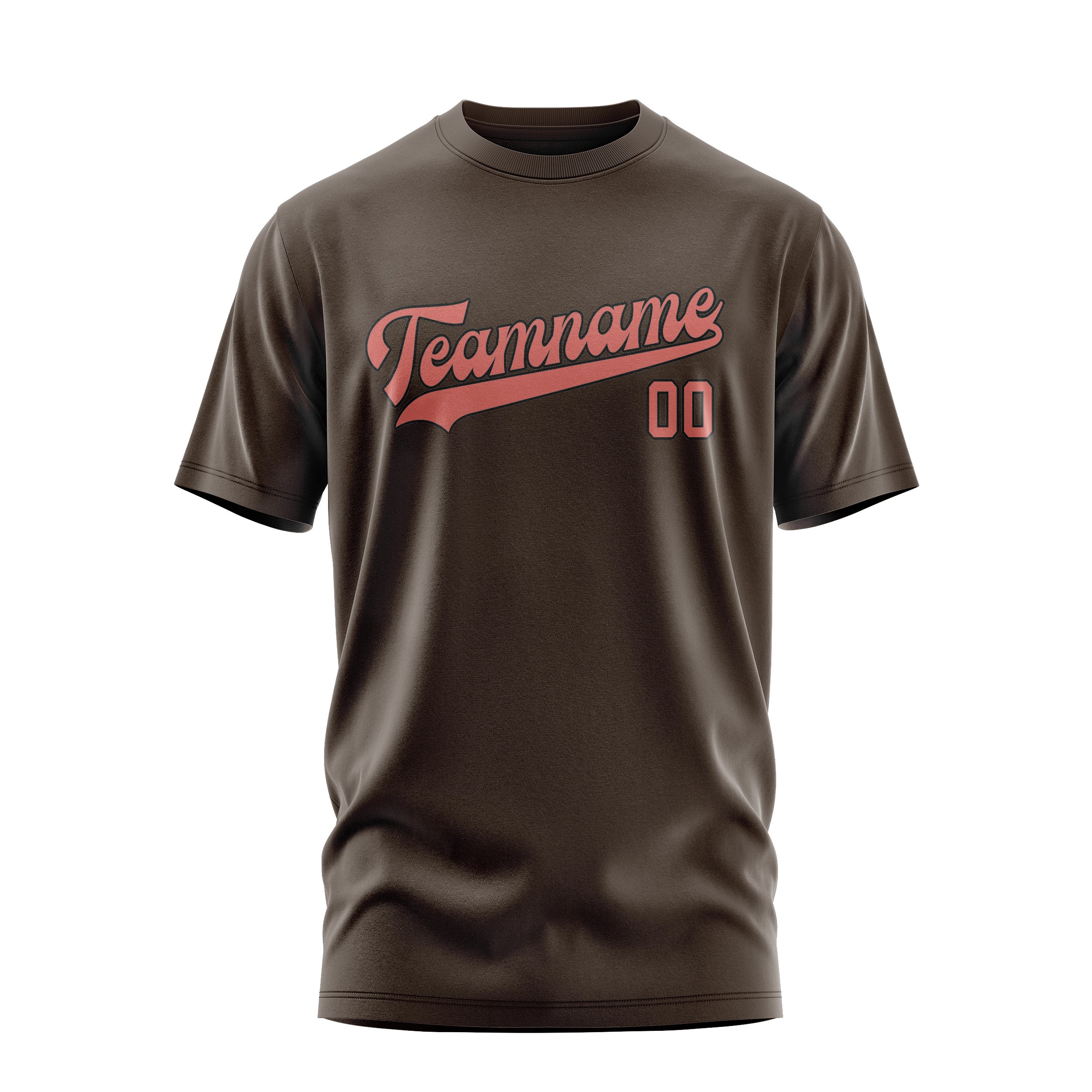 Maßgeschneidertes Braun Kupferrose T-Shirt