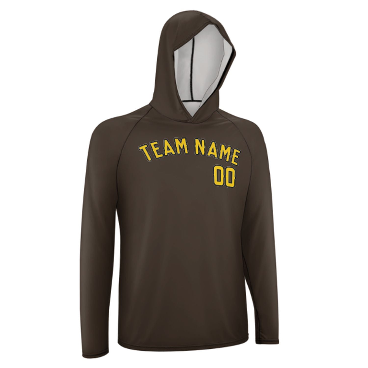 Maßgeschneidertes Braun Gold UV-Hoodie