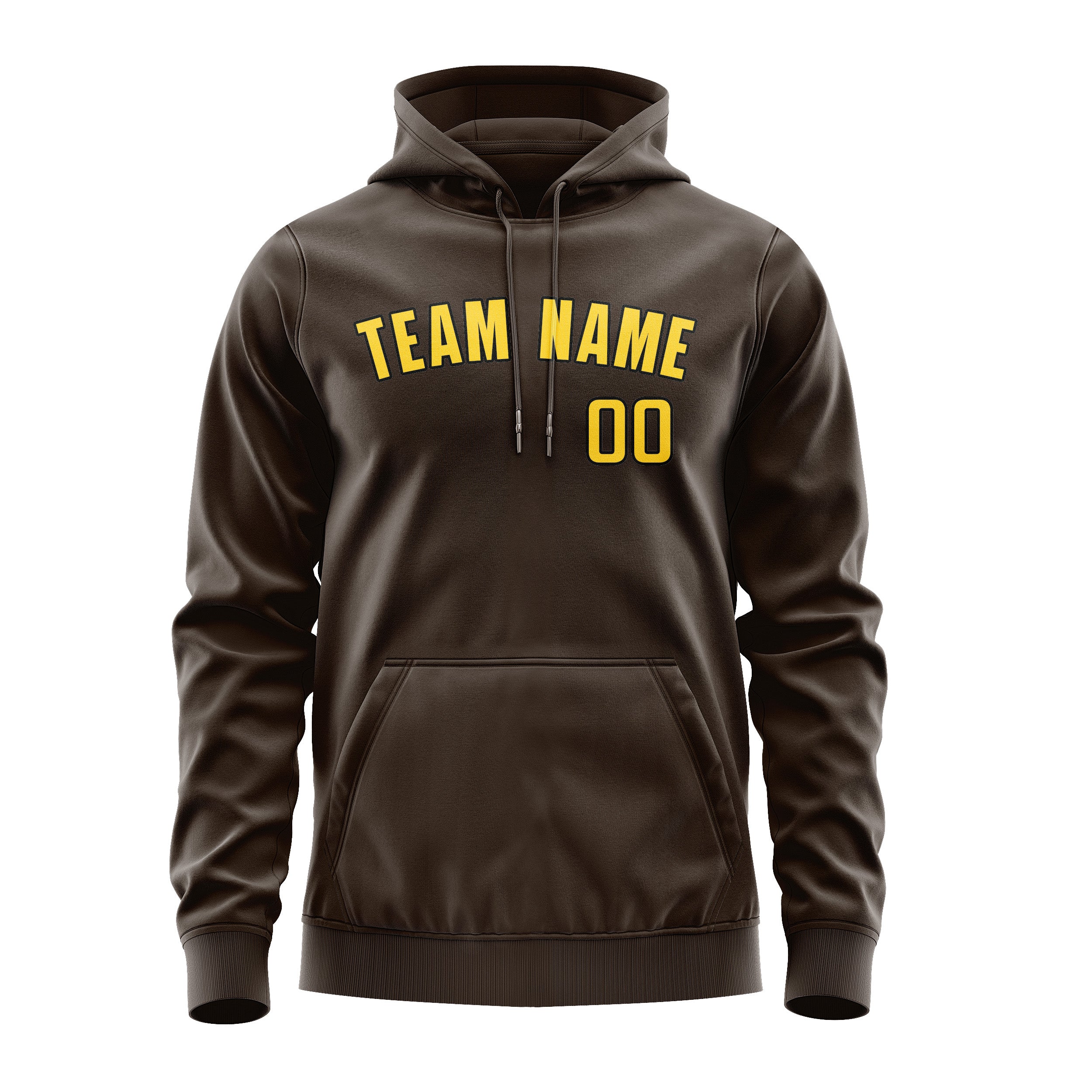 Maßgeschneidertes Braun Gold Hoodie