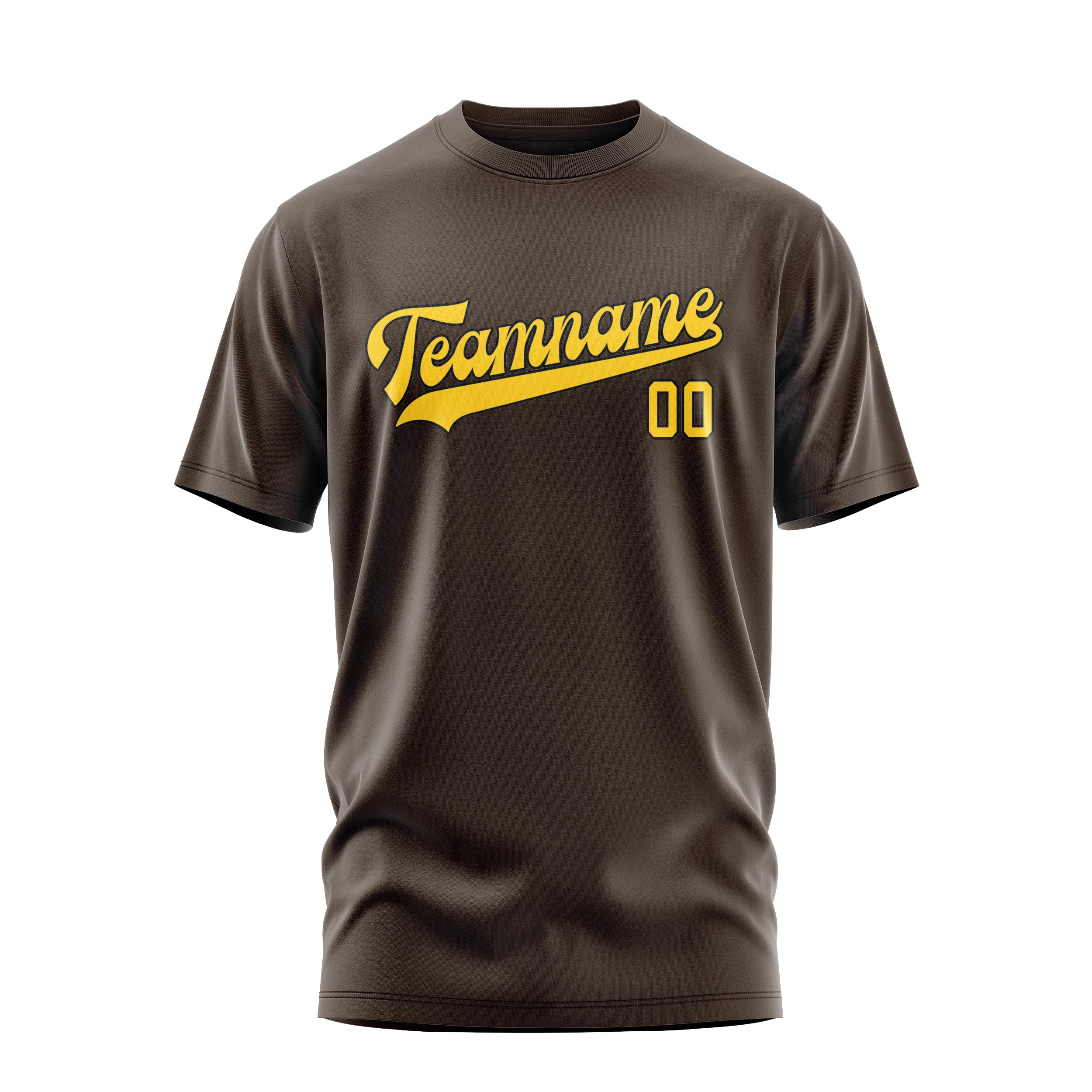 Maßgeschneidertes Braun Gold T-Shirt