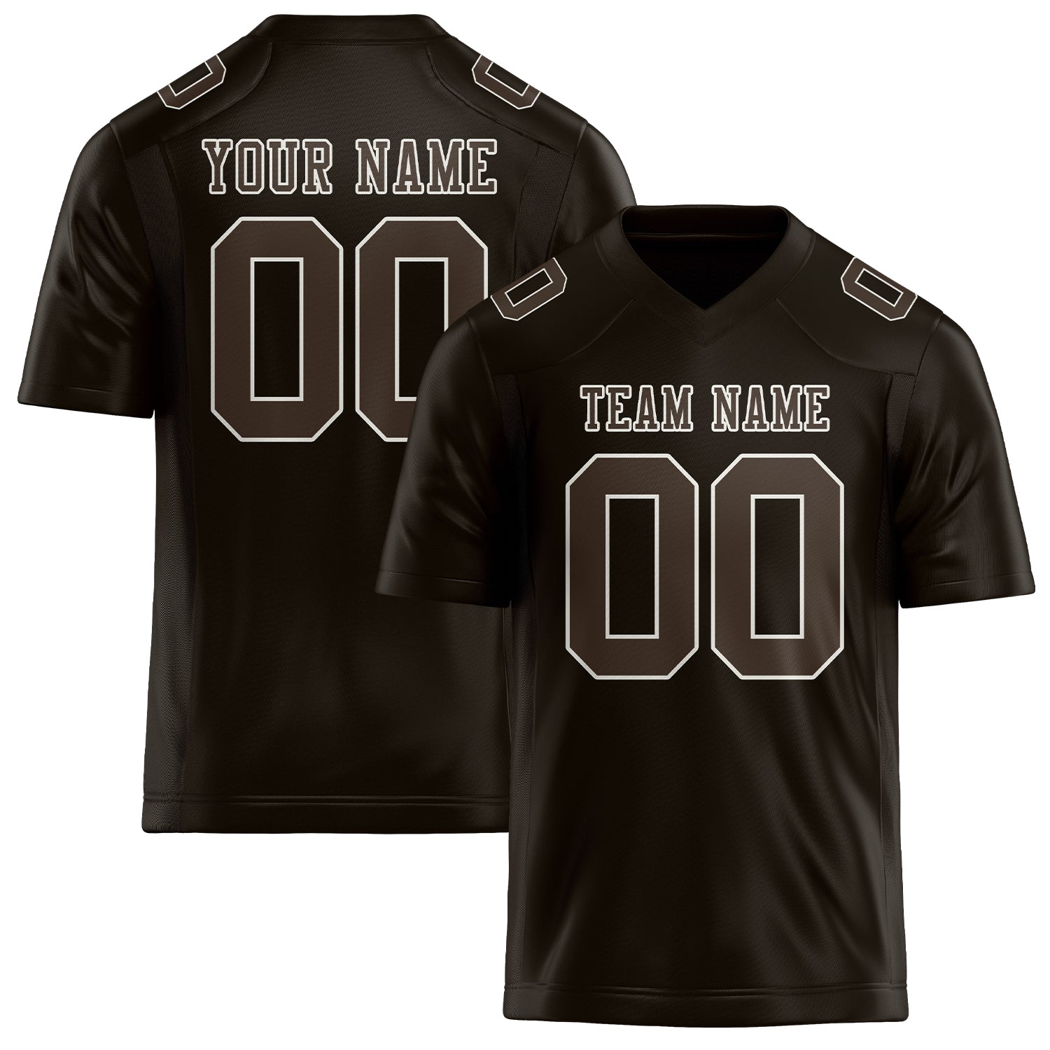Maßgeschneidertes Professionelles Braun Braun Rugbytrikot