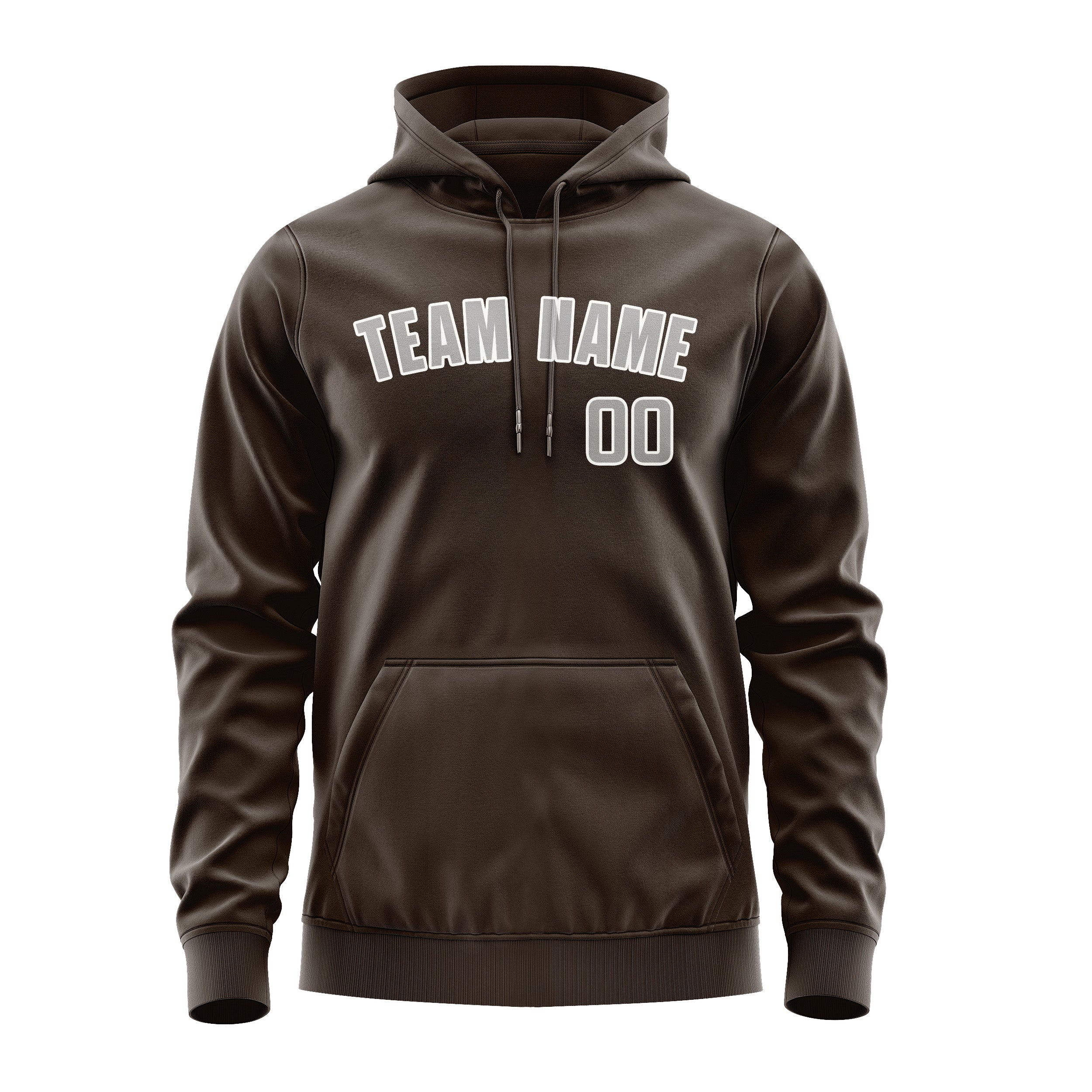 Maßgeschneidertes Braun Grau Hoodie